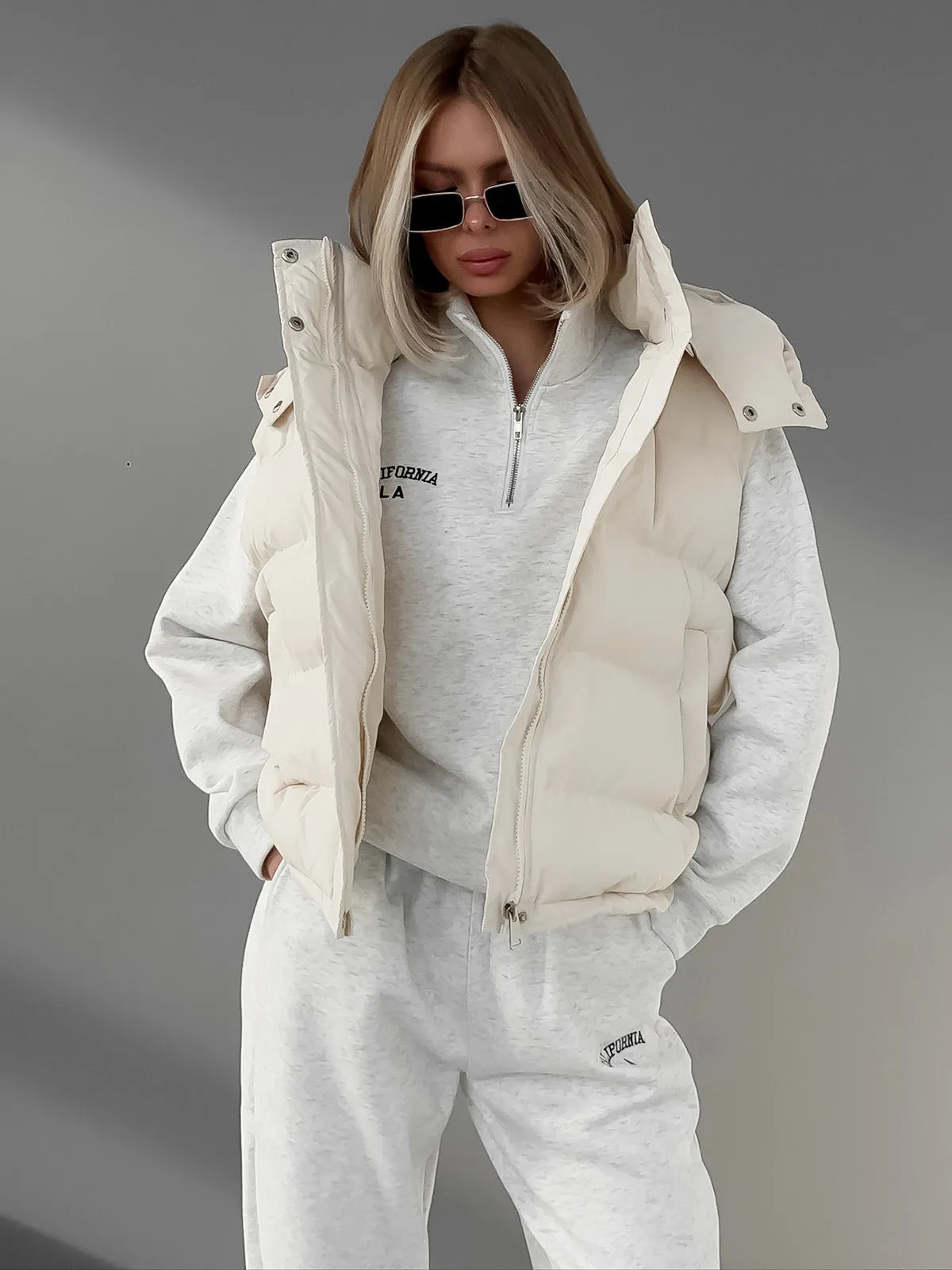 Lightweight Quilted Graceful Puffer Down Coat