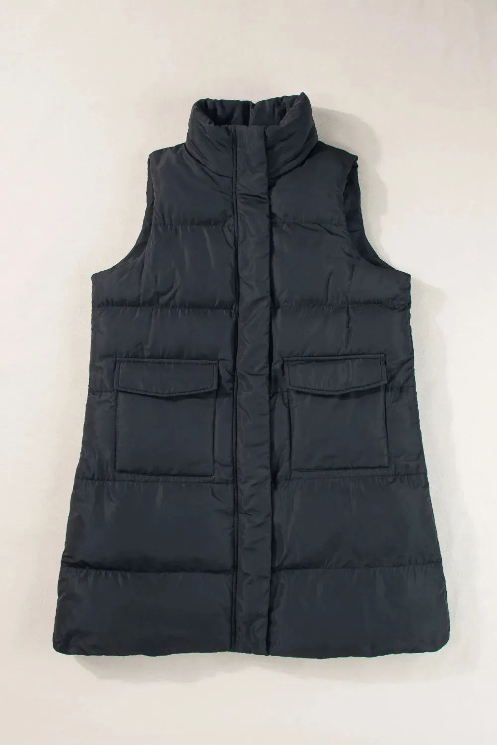 Longline Vest Coat in Carmel or Black