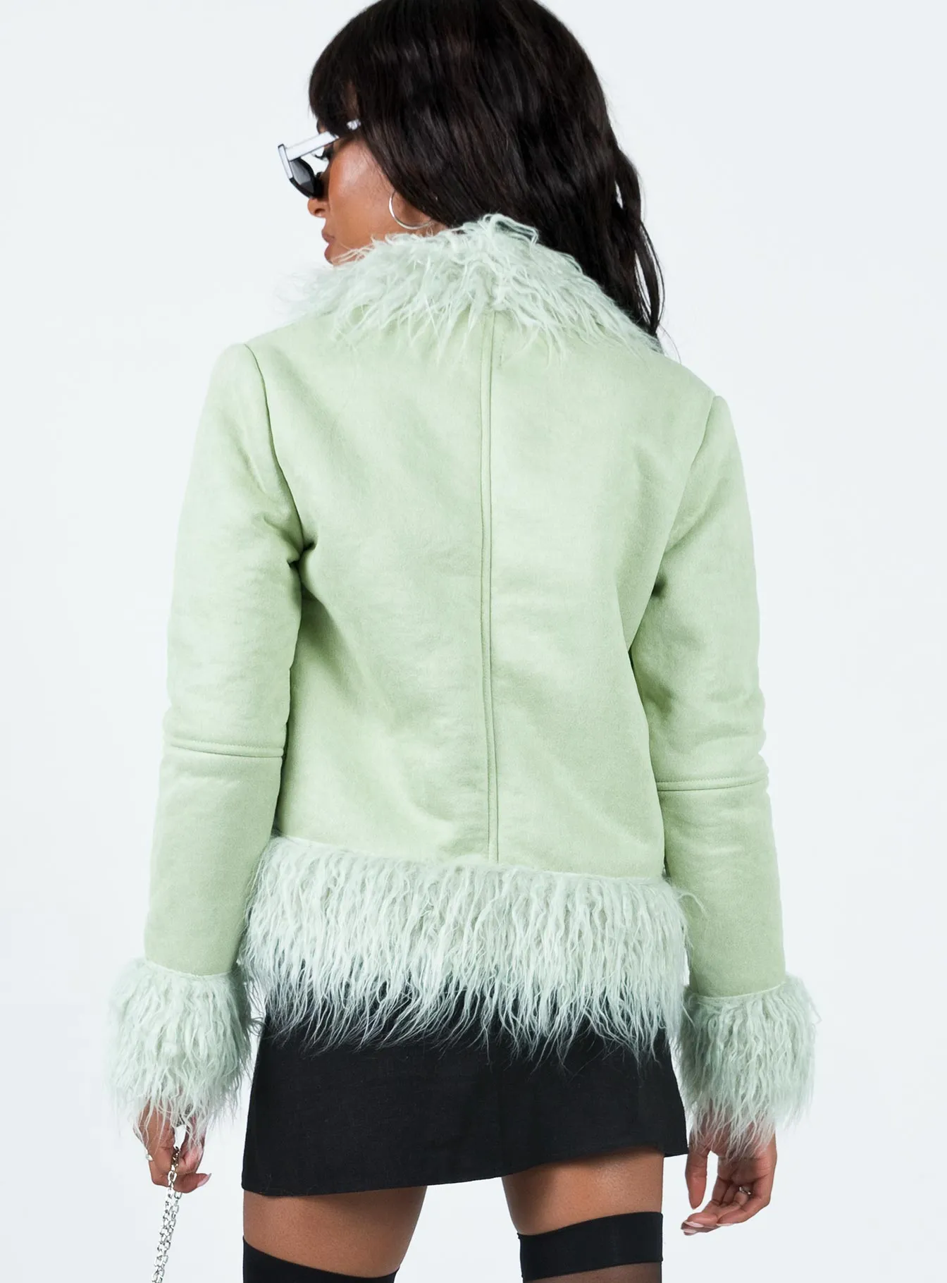 Lowden Faux Fur Jacket Sage