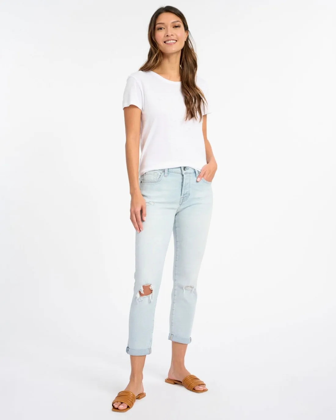 Luxe Vintage Mid-Rise Crop Jean