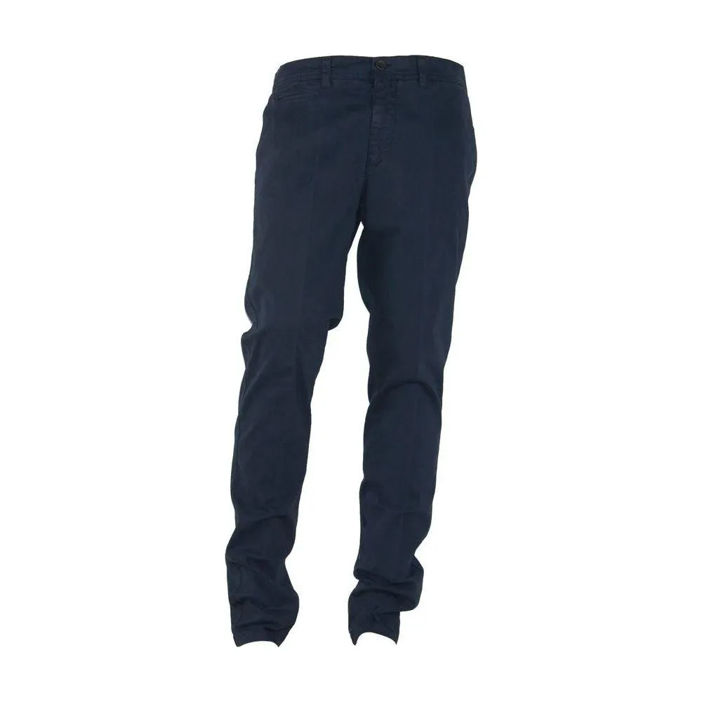 Made in Italy Elegant Blue Winter Trousers