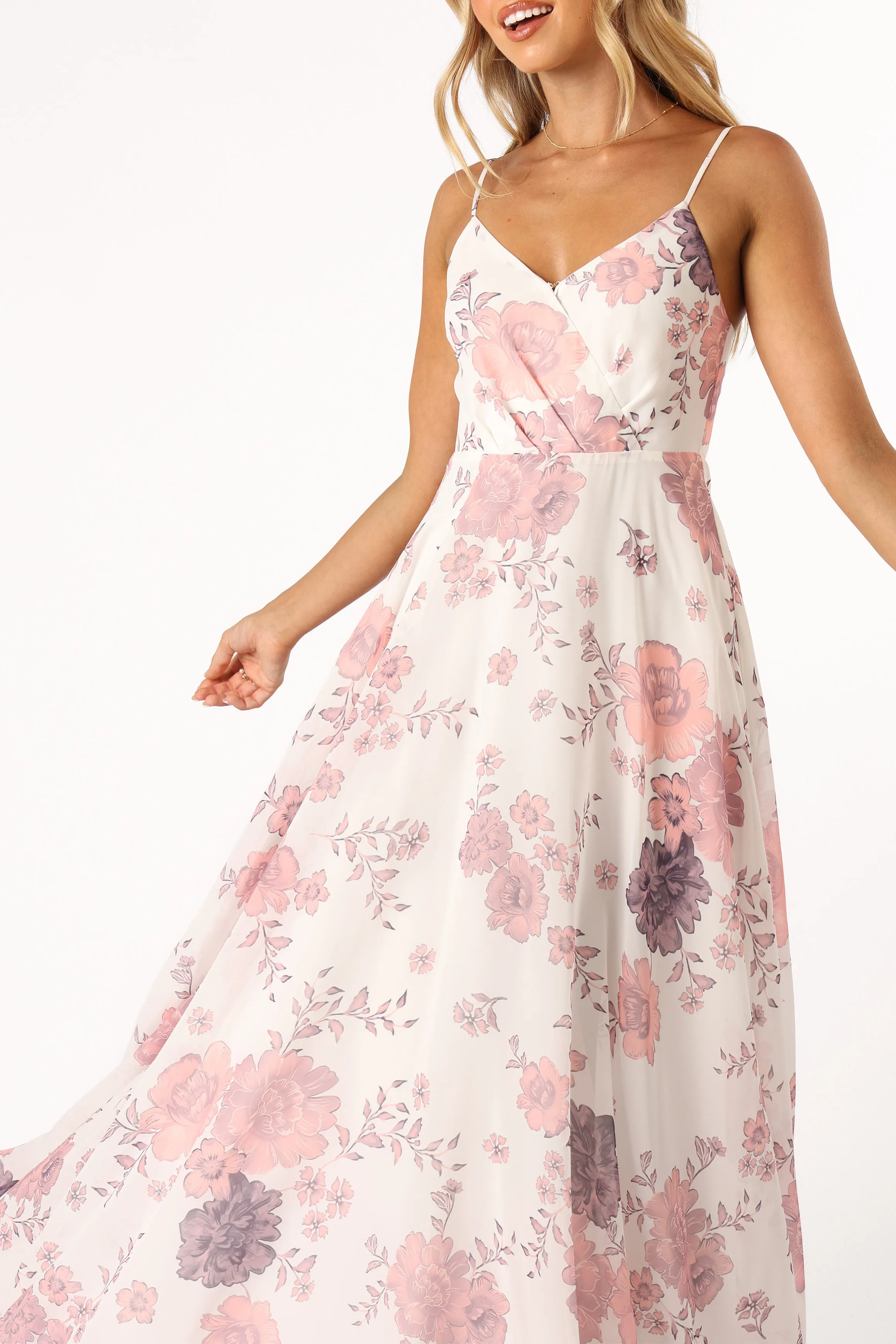 Madilyn Maxi Dress - White Floral