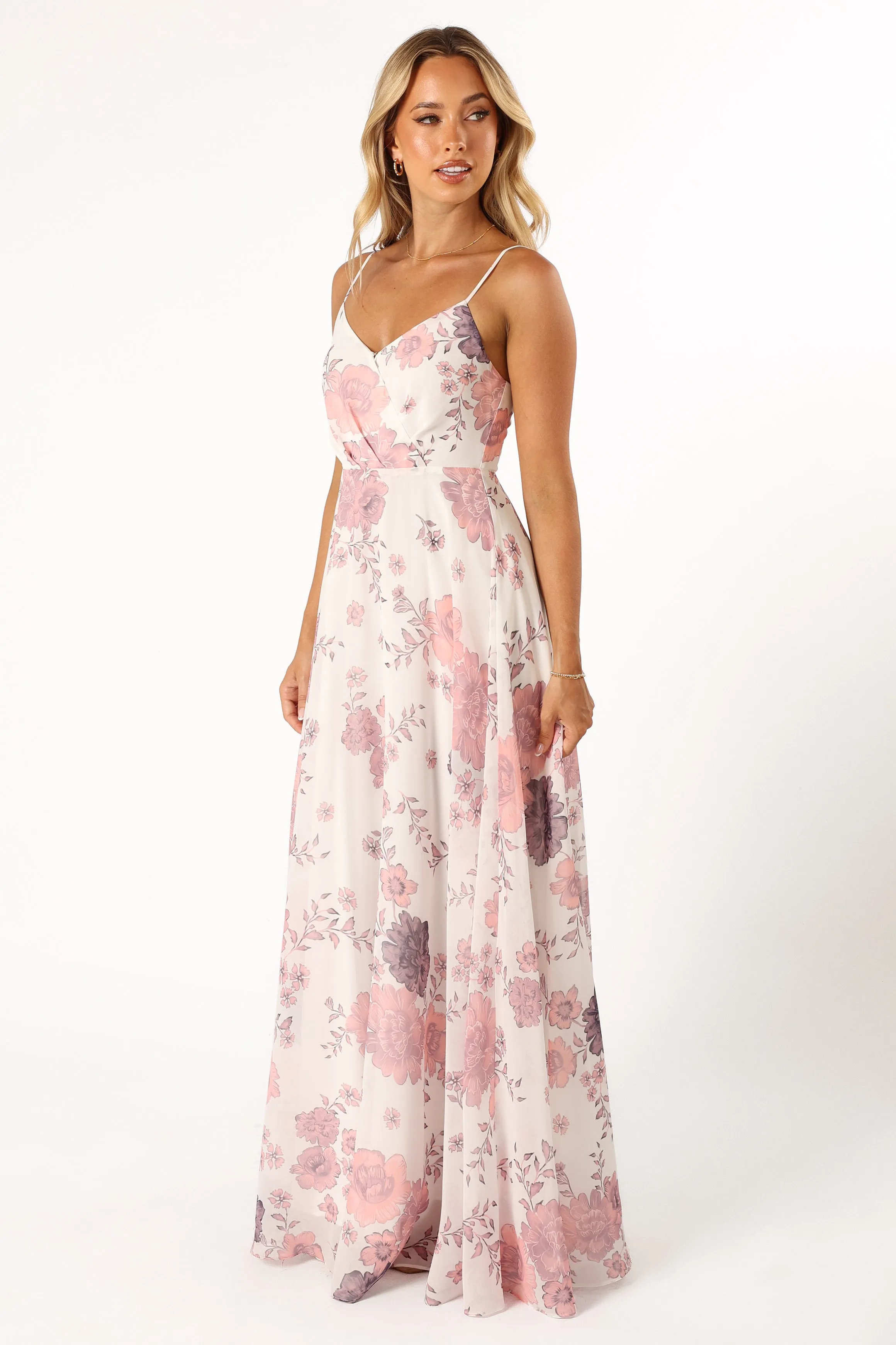 Madilyn Maxi Dress - White Floral