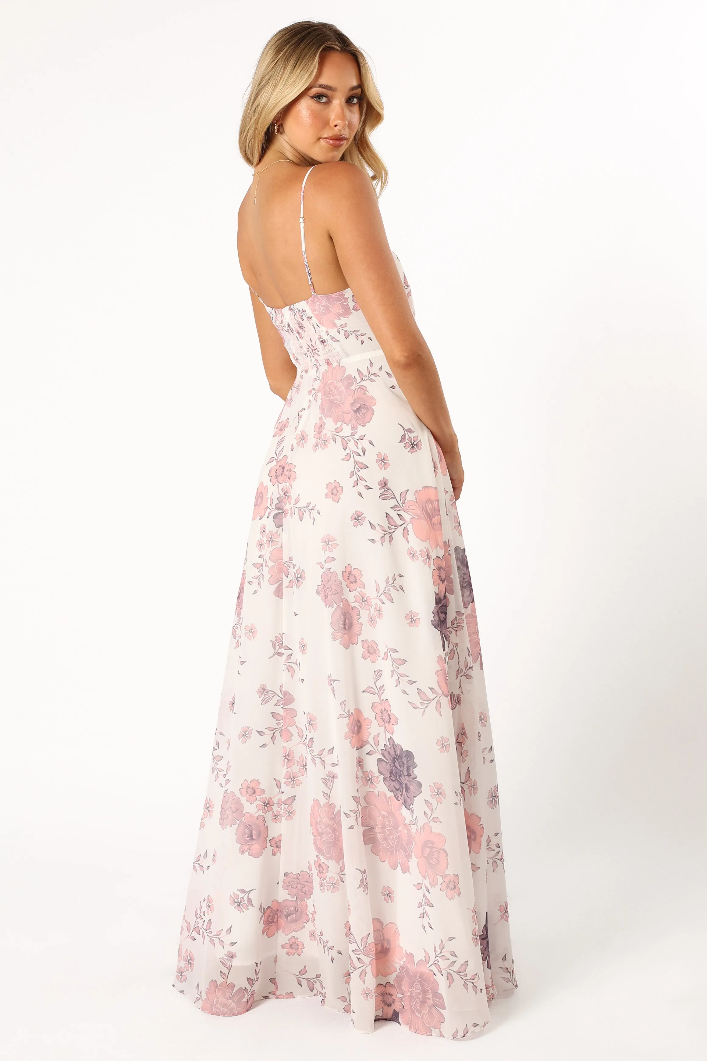 Madilyn Maxi Dress - White Floral