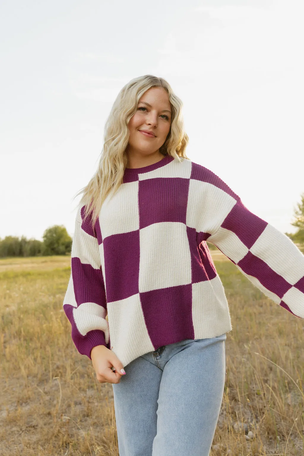 McDonell Sweater-Magenta Purple