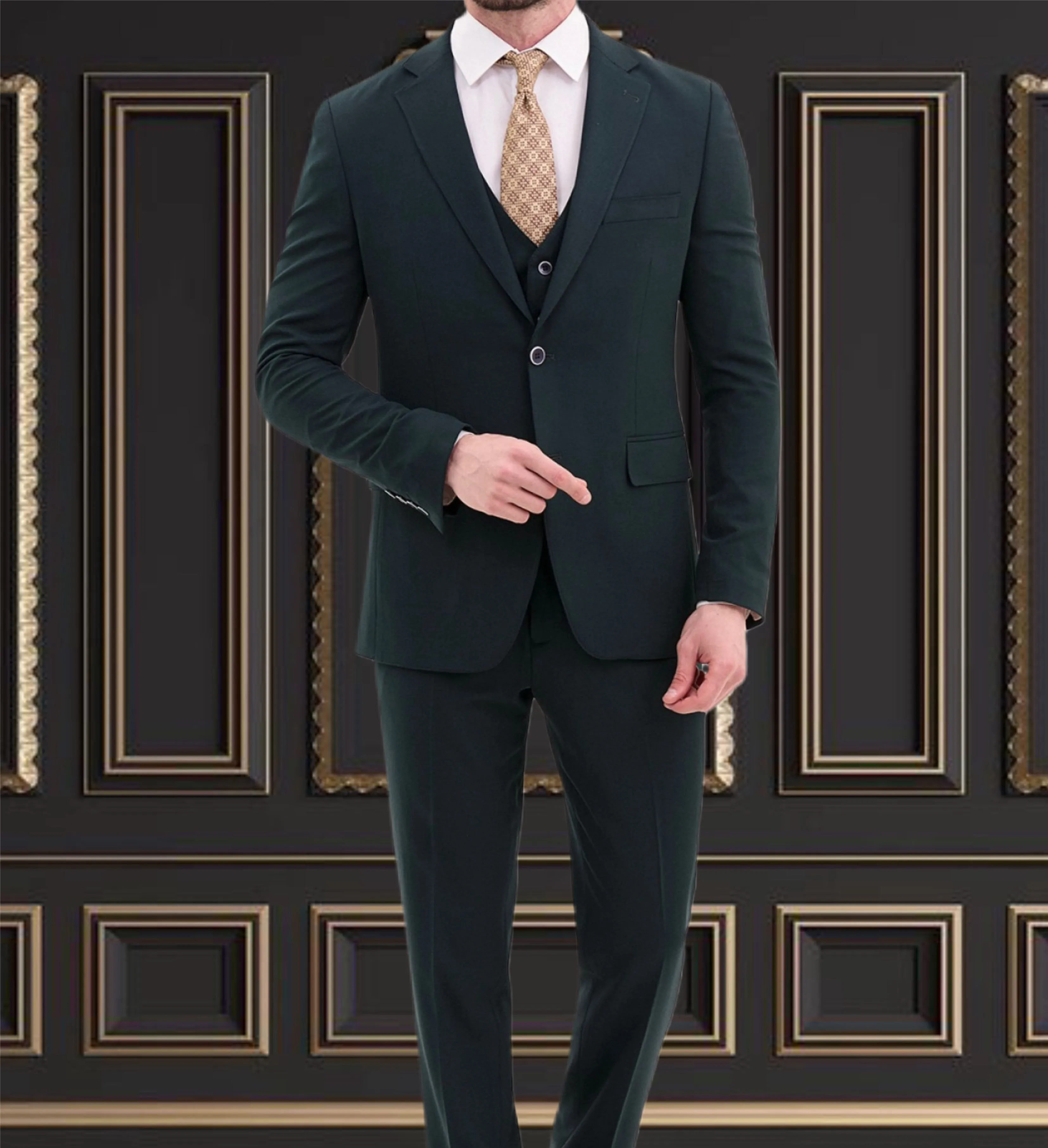 Men's Emerald Green 3-Piece Suit | Elegant Formal Wear in Hayward, CA