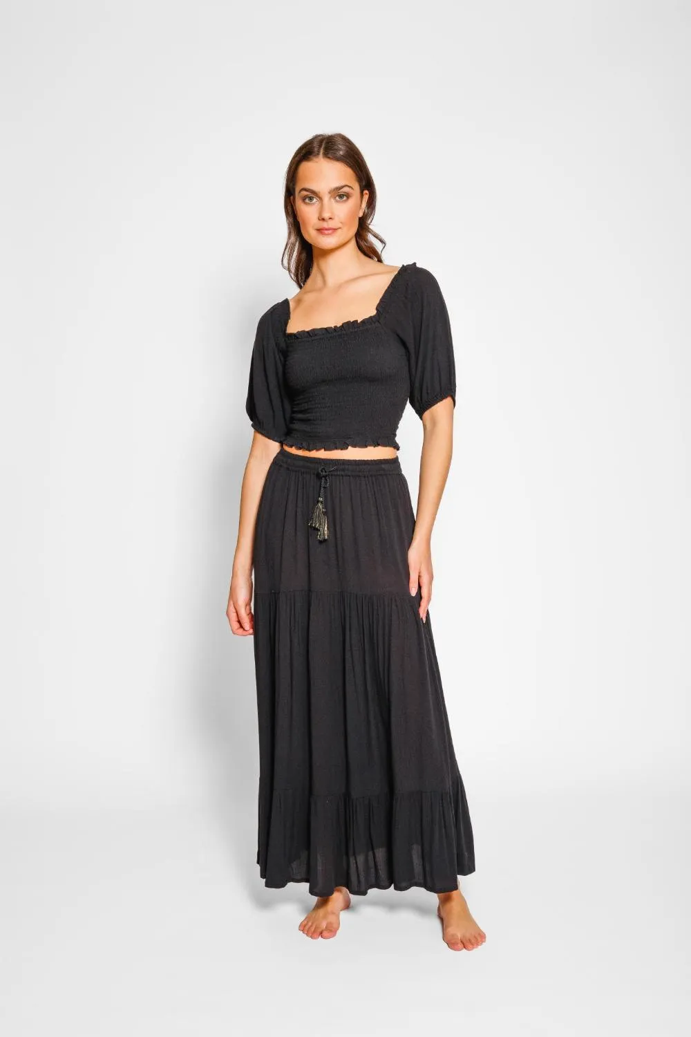 Miami Tiered Boho Maxi Skirt