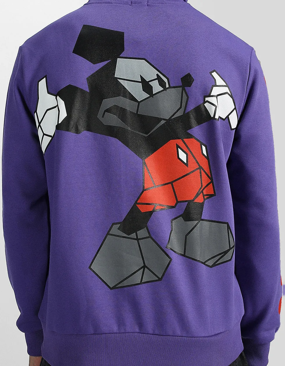 Mickey Purple Back Graphic Printed Hoodie