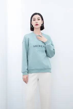 Mist Blue long Sleeve T-shirt Hoodie