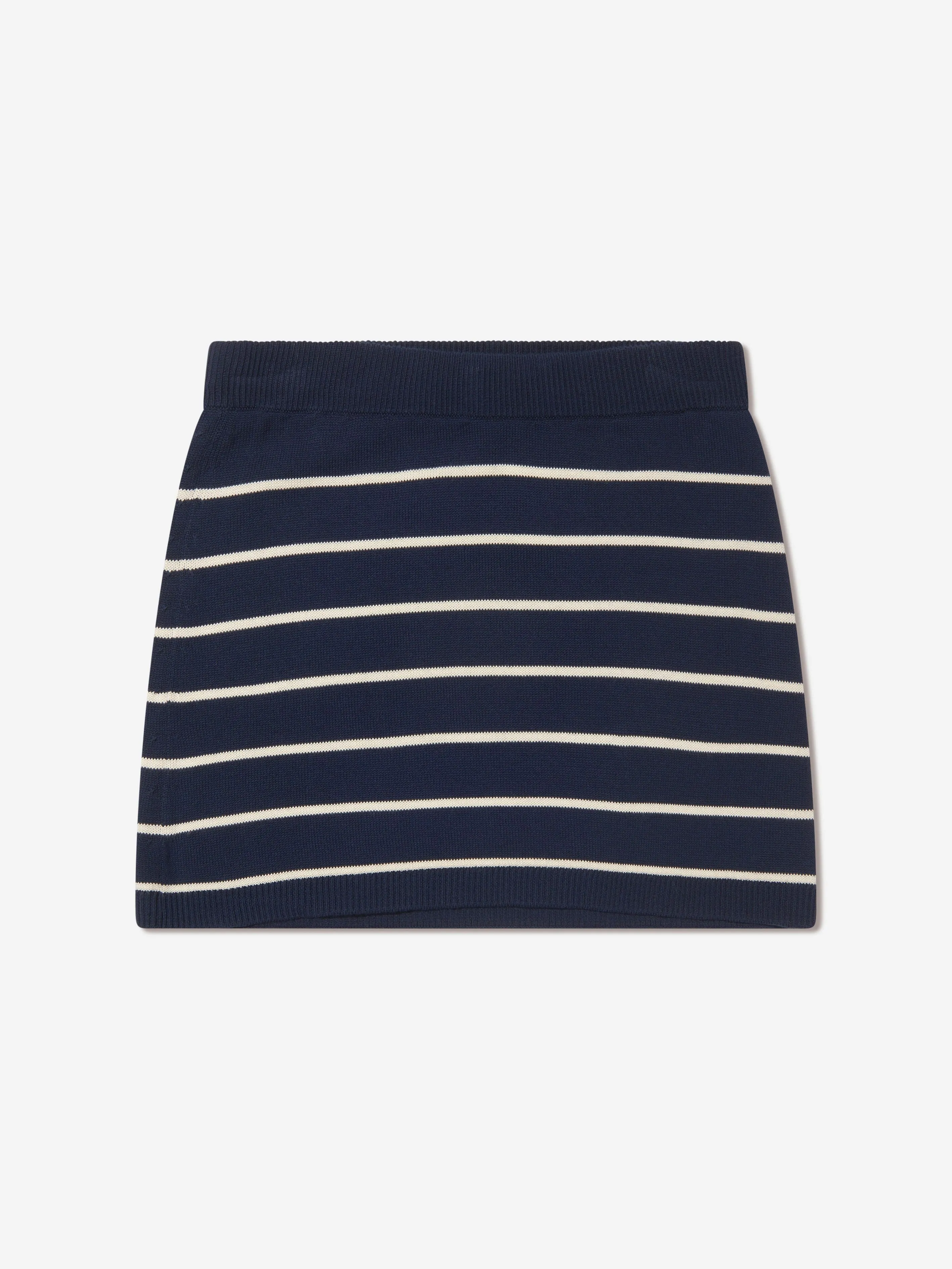 Moncler Enfant Girls Striped Hoodie And Skirt Set in Navy