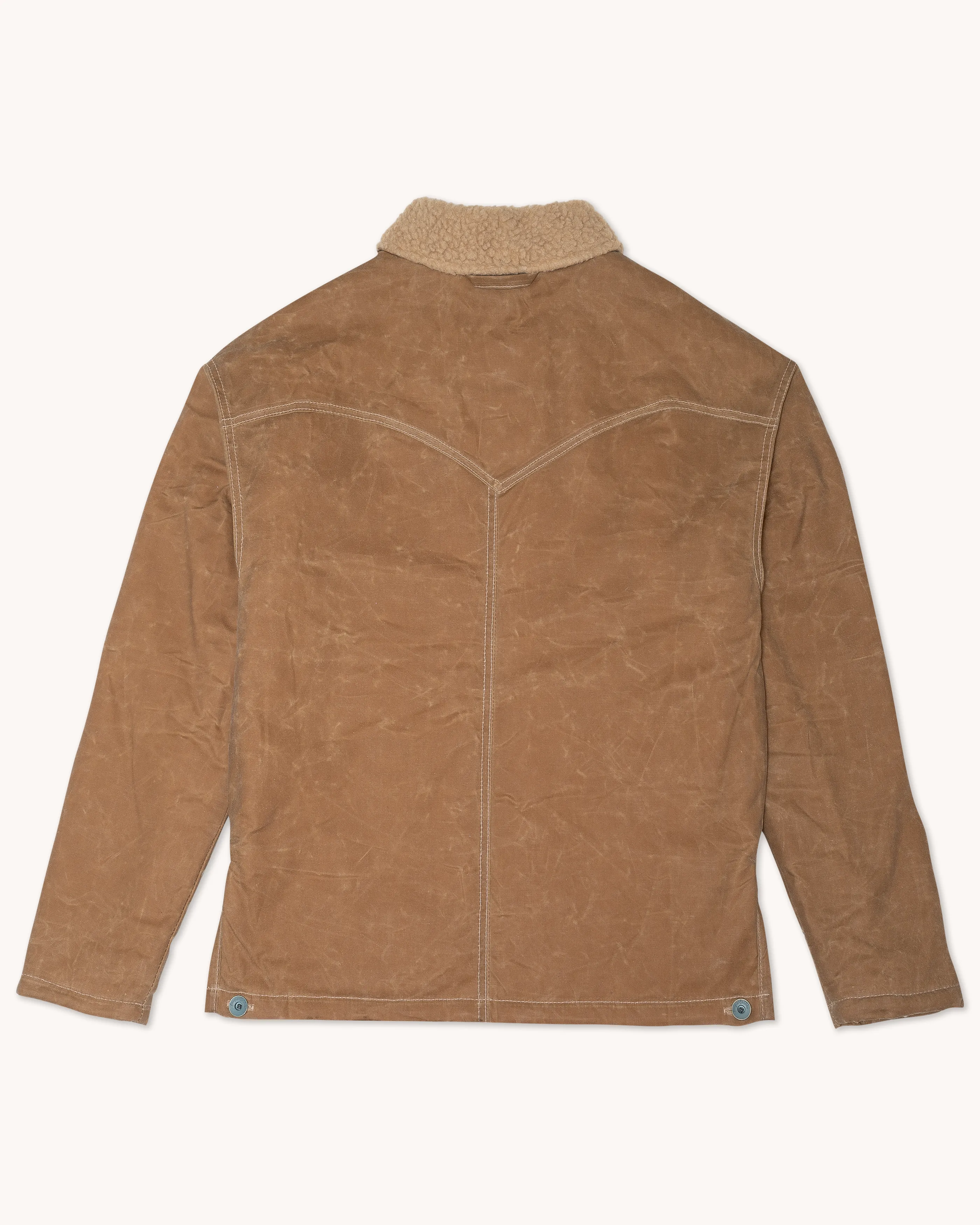 Mr. Lynch's Sherpa Shepherds Shirt in Waxed Canvas & Teddy Bear Sherpa