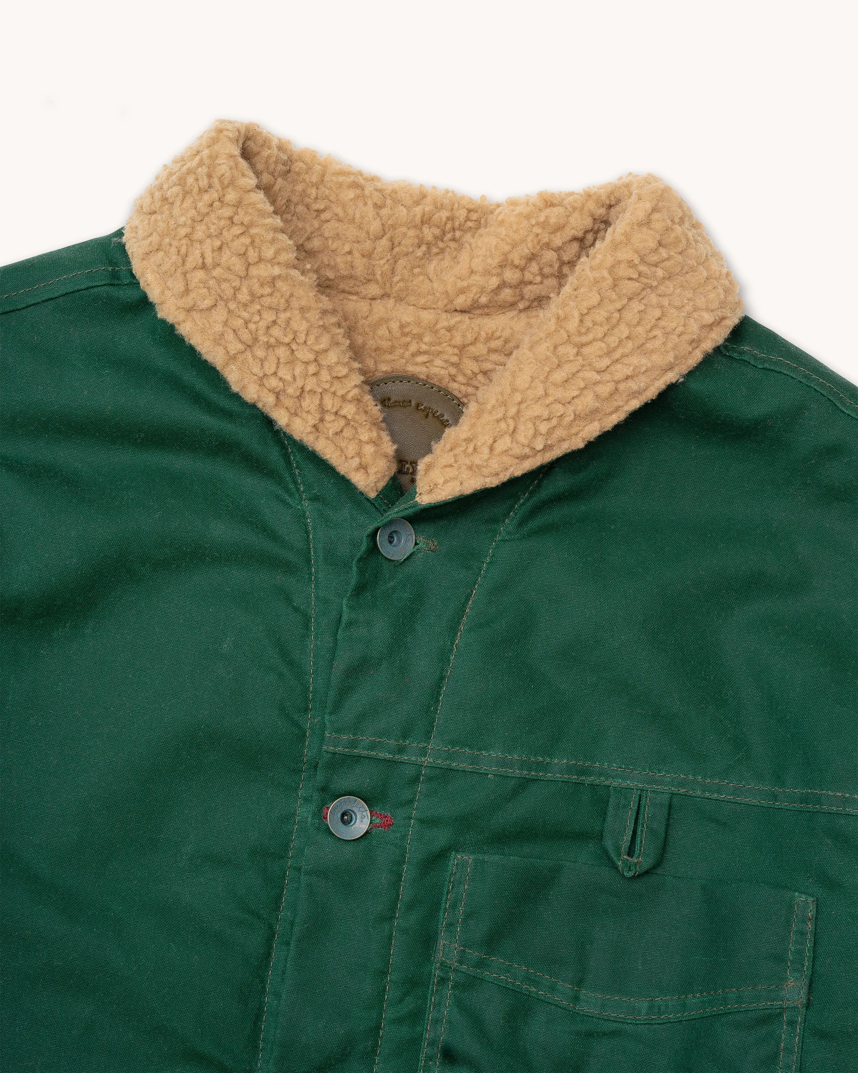 Mr. Lynch's Sherpa Shepherds Shirt in Waxed Canvas & Teddy Bear Sherpa