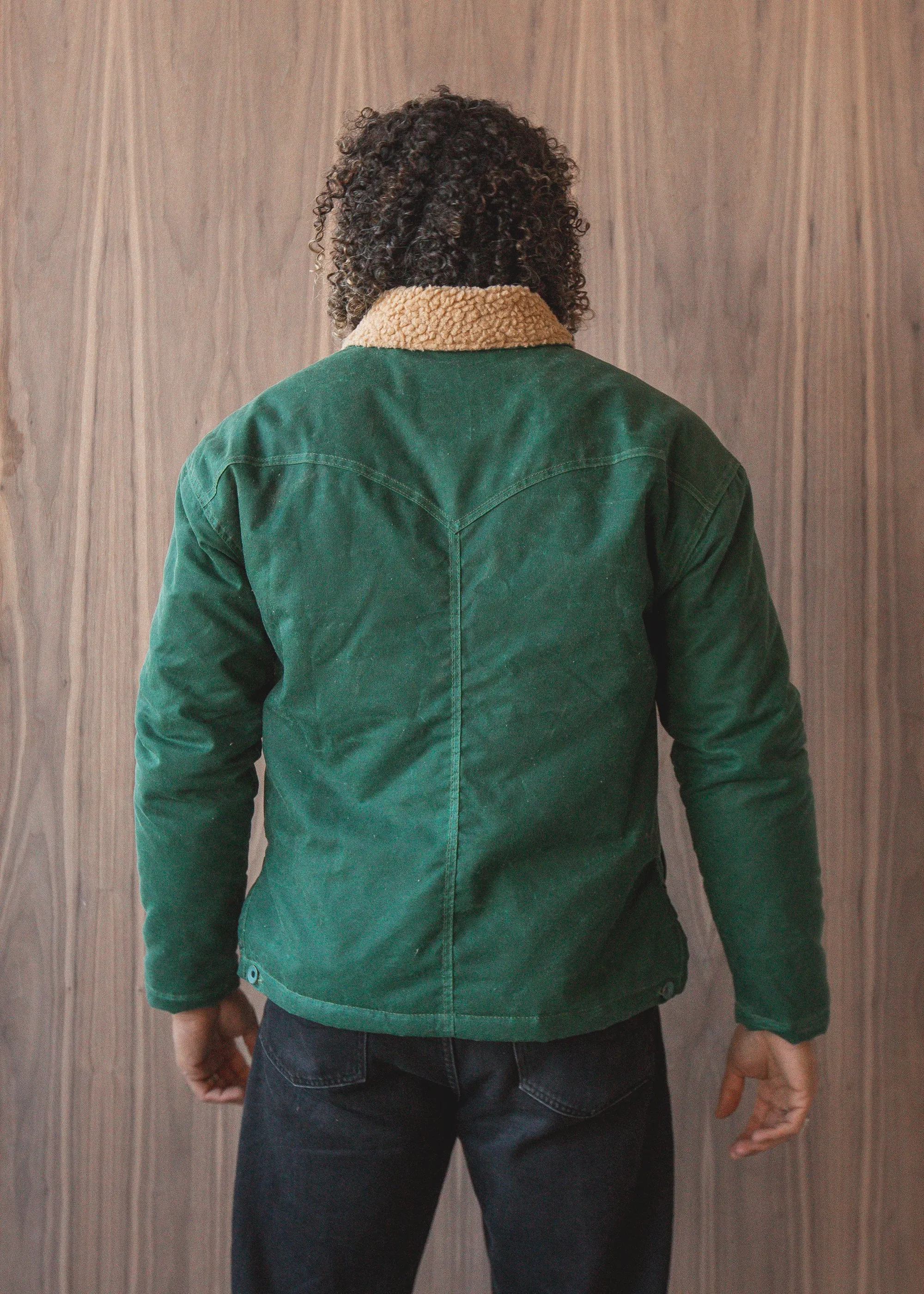 Mr. Lynch's Sherpa Shepherds Shirt in Waxed Canvas & Teddy Bear Sherpa