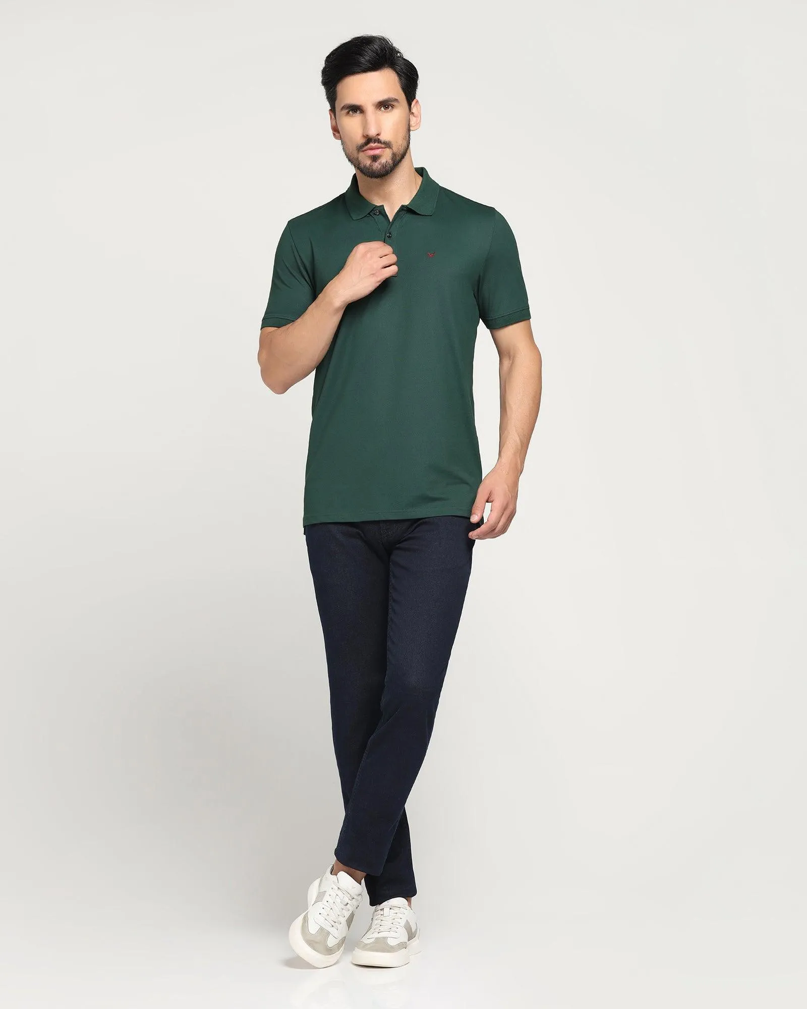 Must Haves Polo Green Solid T-Shirt - Yuki