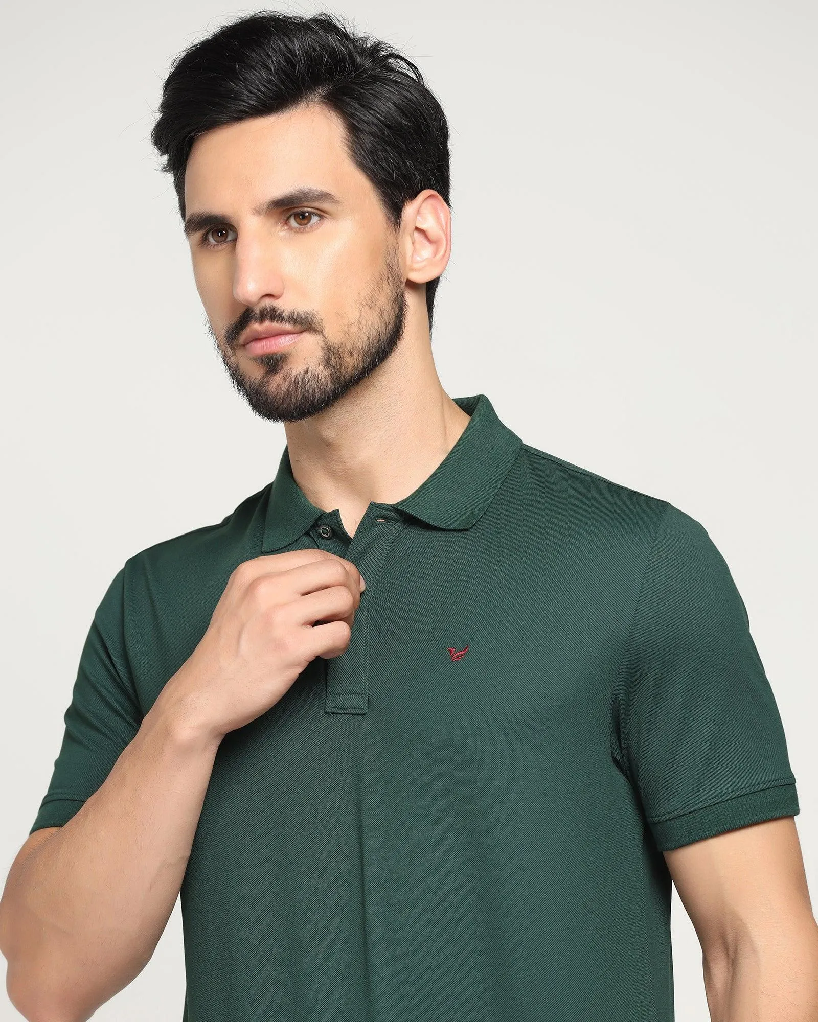 Must Haves Polo Green Solid T-Shirt - Yuki