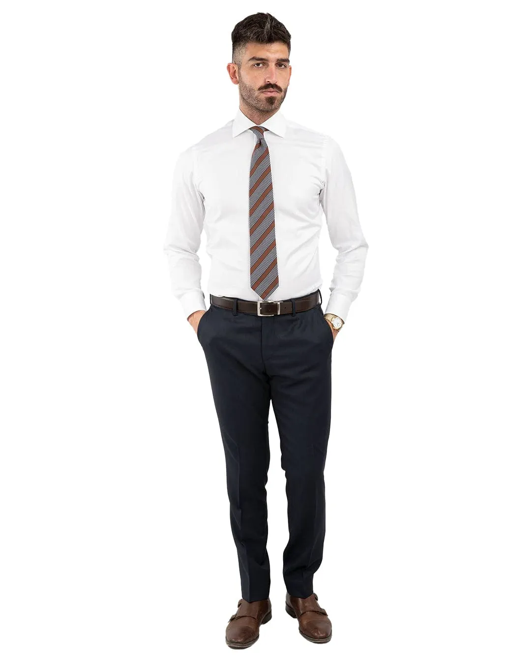 Navy Birdseye Trousers