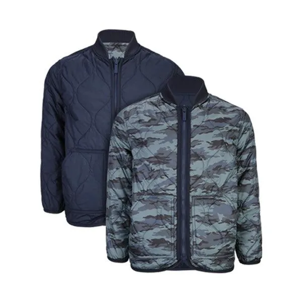 NAVY BLUE REVERSIBLE JACKET FOR BOYS