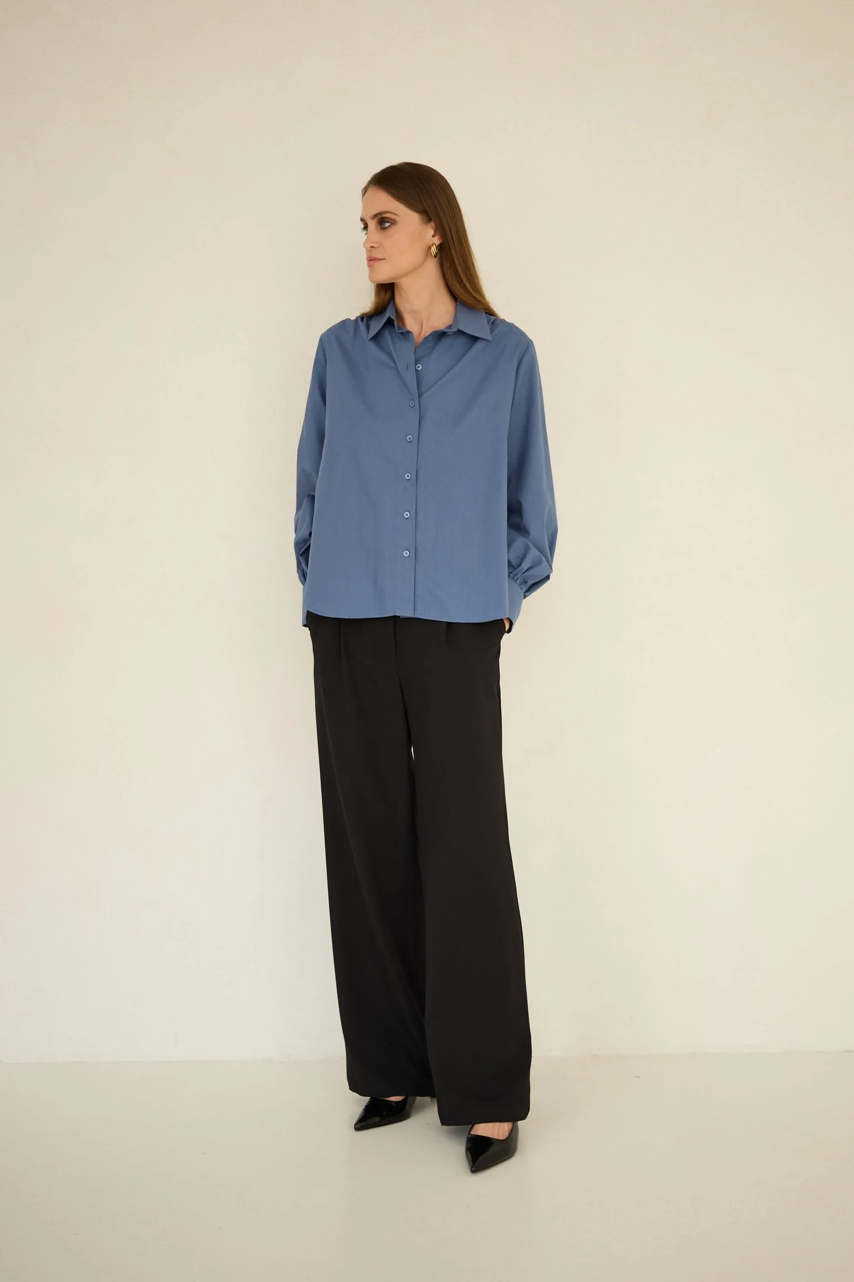 Noel Cotton Shirt Blue