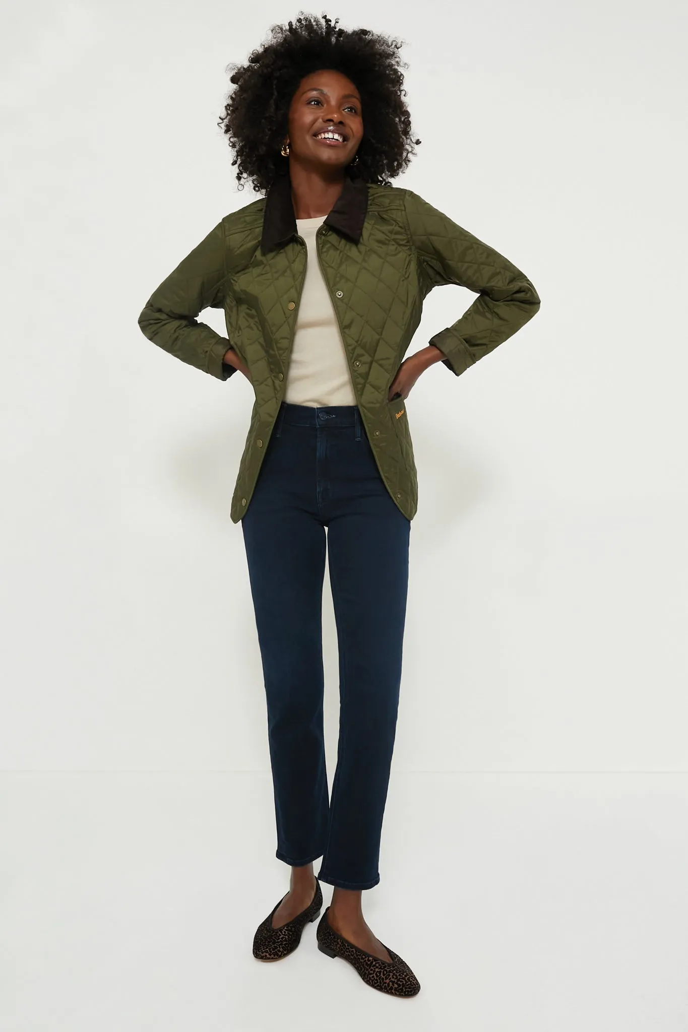 Olive Annandale Quilted Jacket