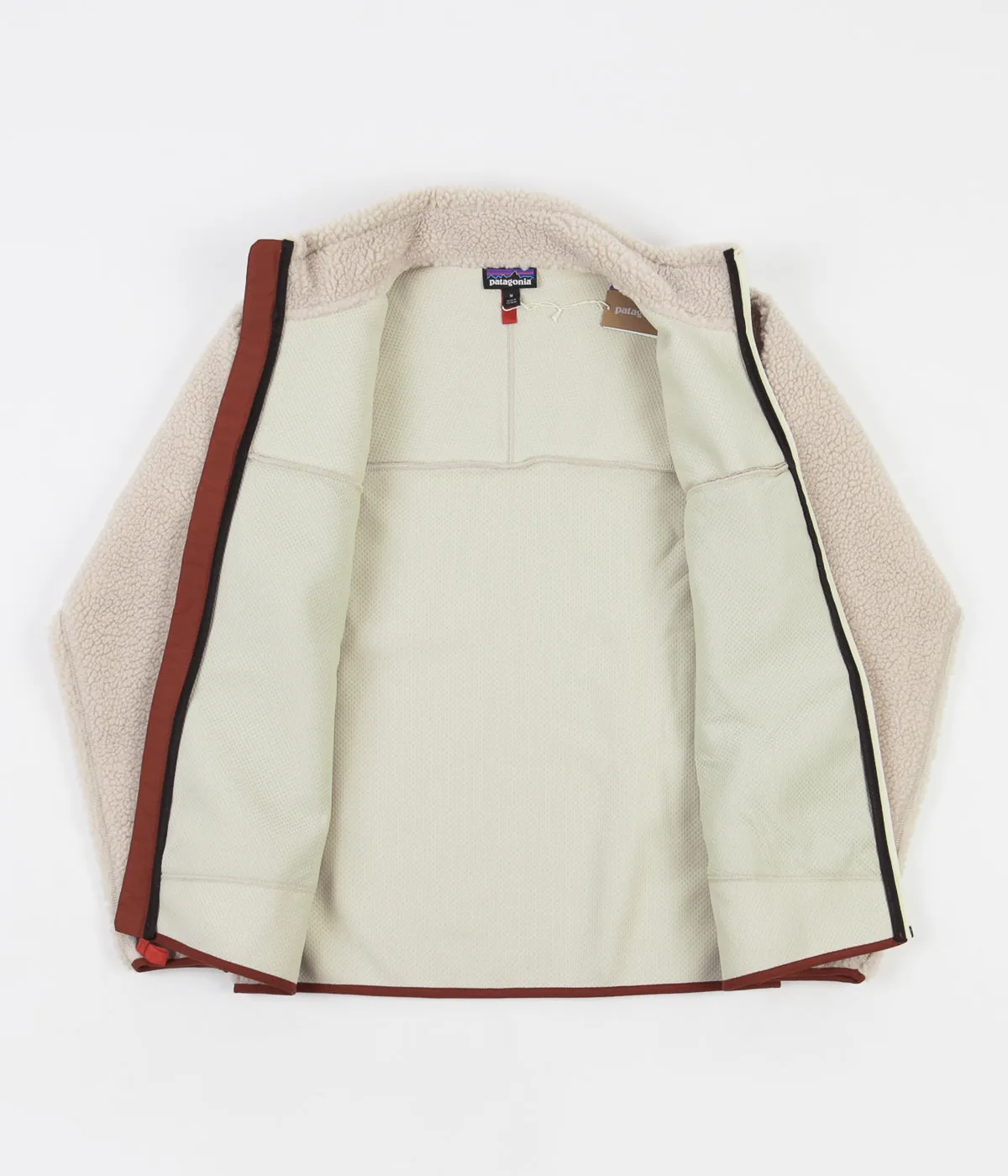 Patagonia Classic Retro-X Jacket - Natural / Barn Red