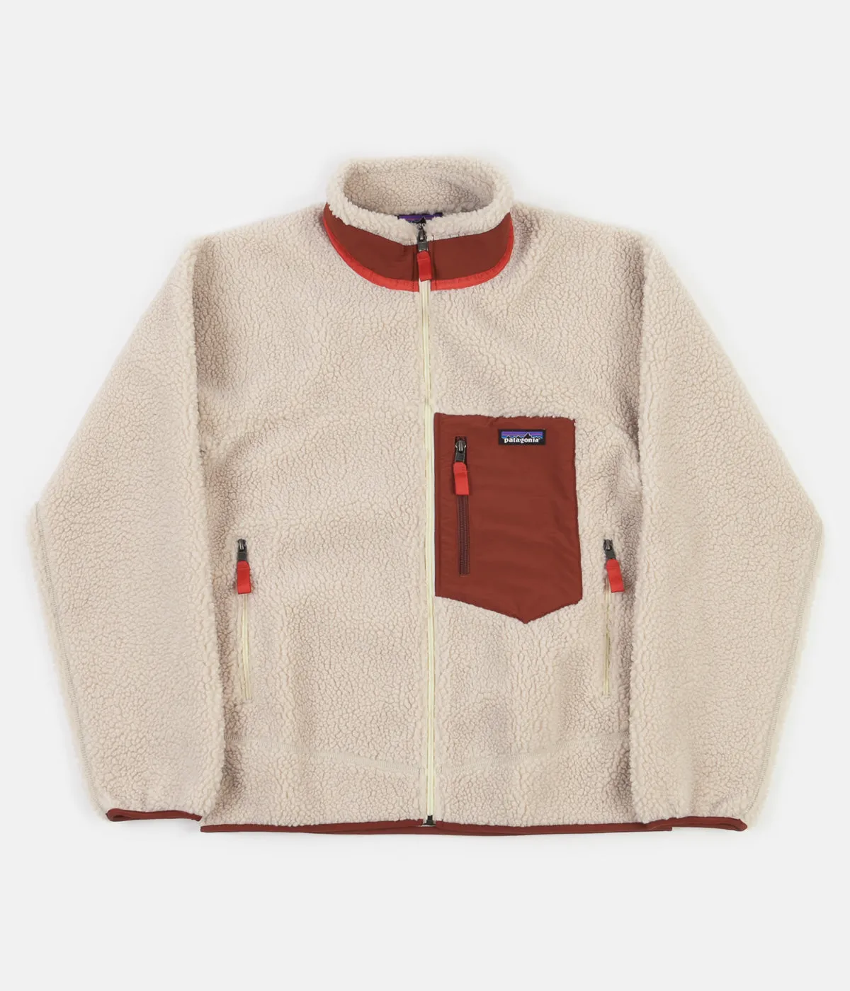 Patagonia Classic Retro-X Jacket - Natural / Barn Red