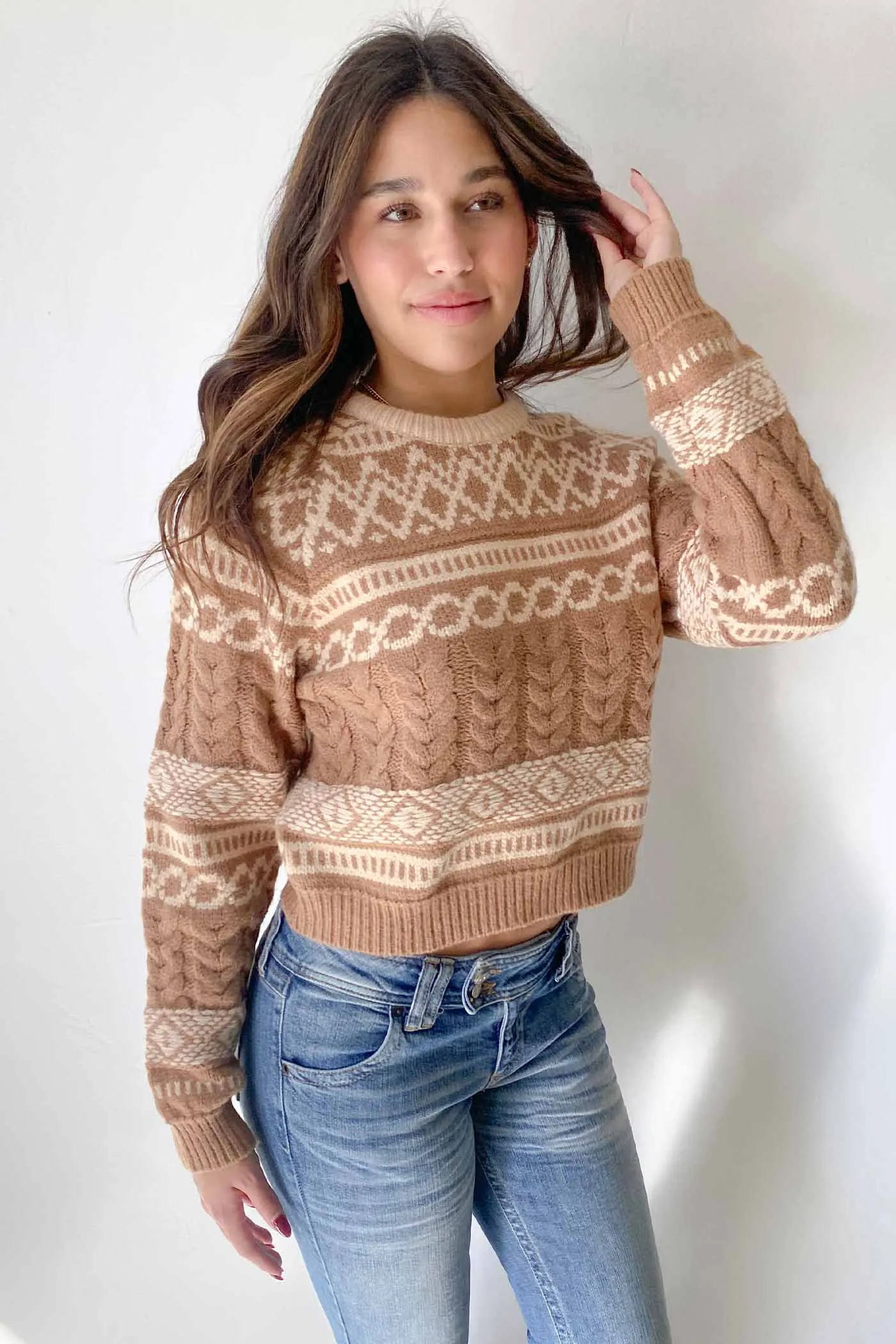 Patterned Knit Sweater