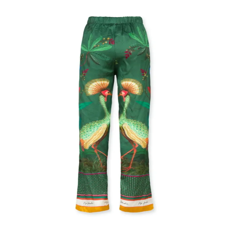 PIP Studio Birds In Love Belin Green Long Trousers