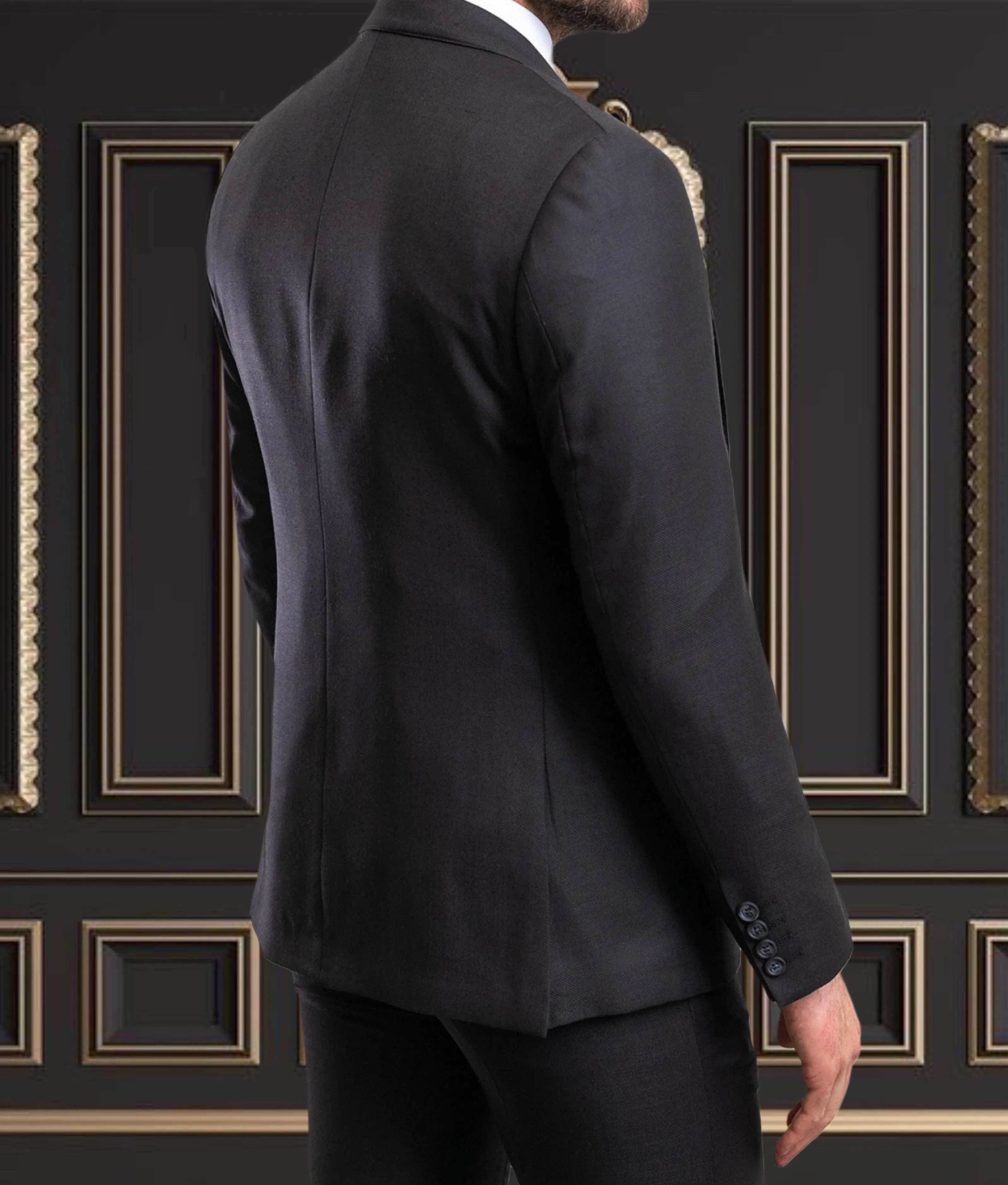 Premium Men's Black Wool Suit | Elegant Formal Wear in Hayward, CA