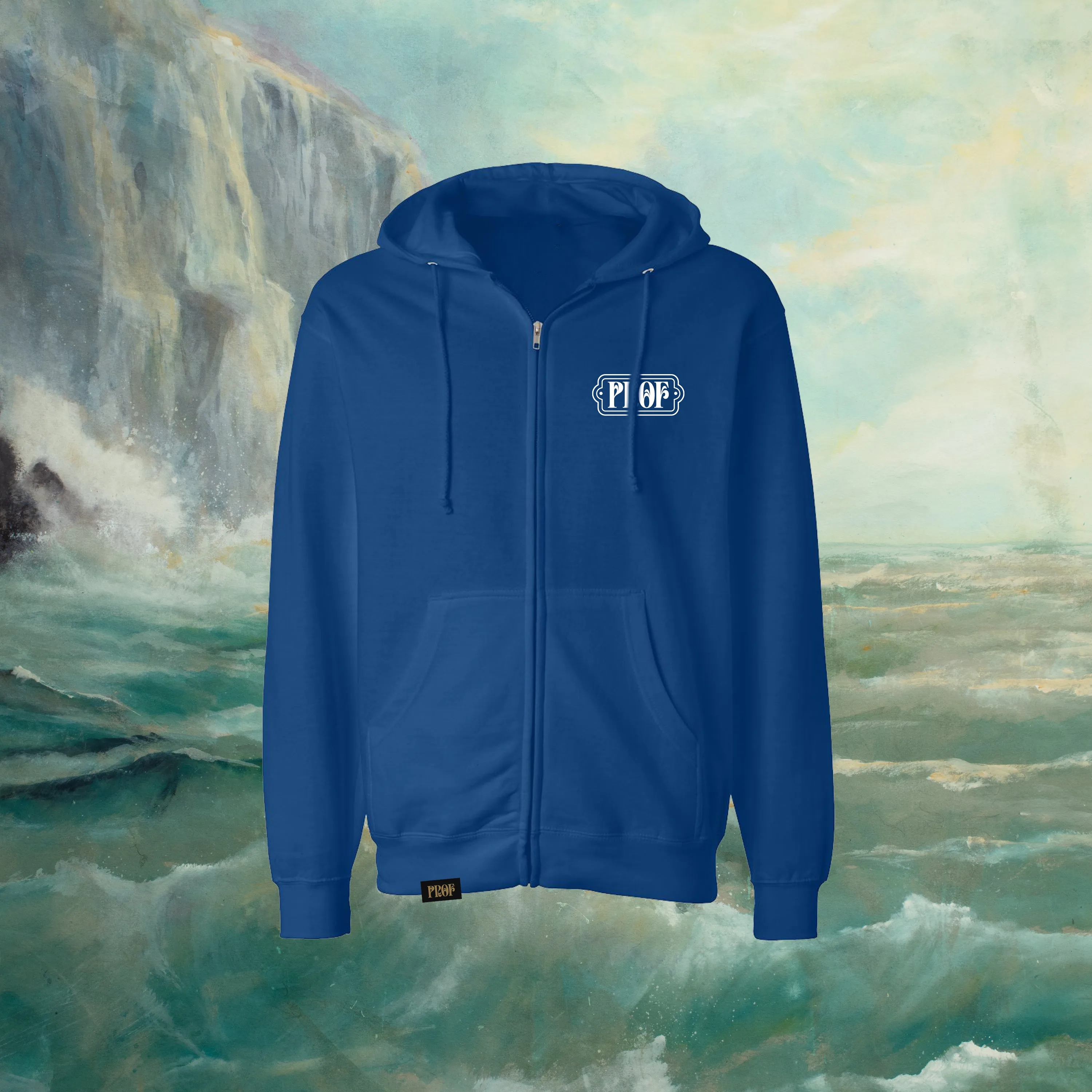 PROF "Nautical" Blue Zip Hoodie