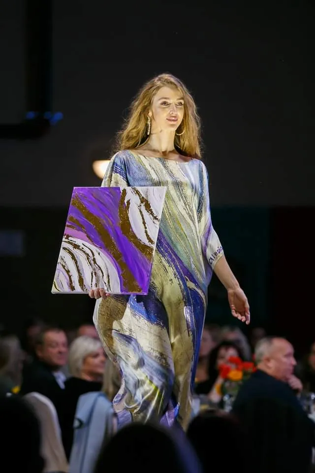 PURPLE WAY 100% Silk Maxi Art-A-Porte Caftan