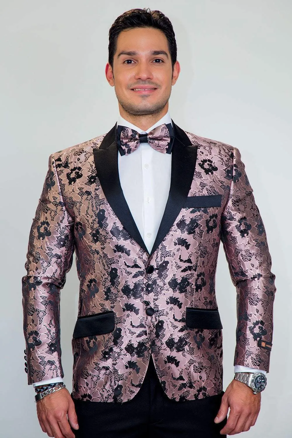 "Amsterdam" Pink Tuxedo Jacket