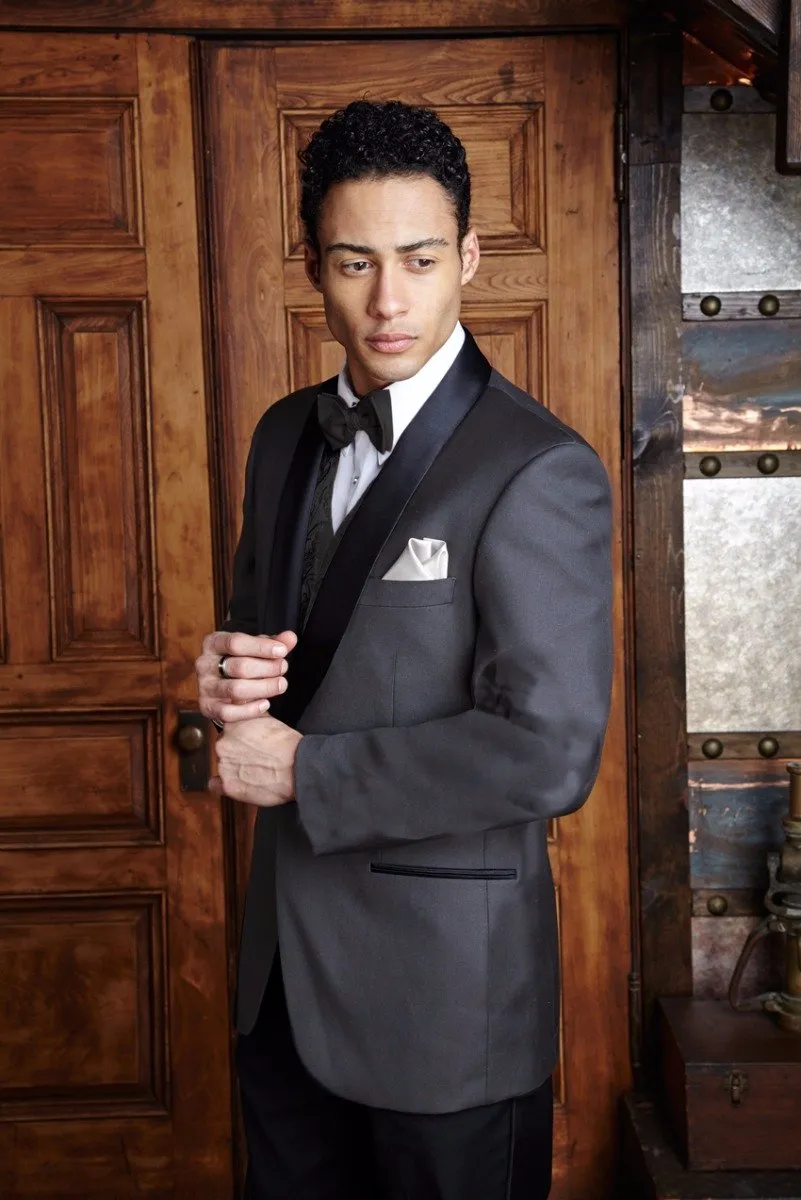 "Bradford" Steel Grey Tuxedo Jacket (Separates)