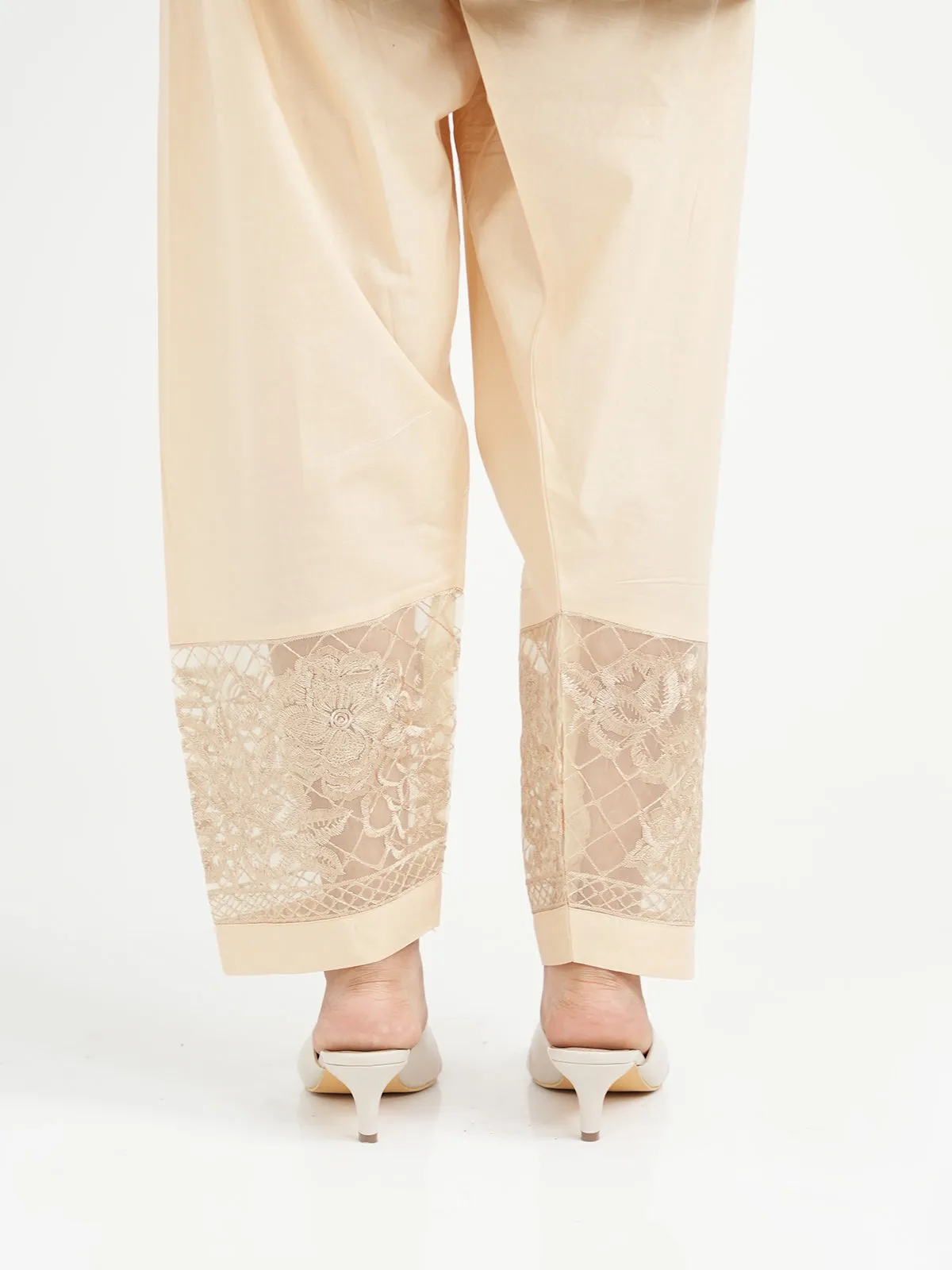 "ESTEFANIA" Straight Embroidered Trouser