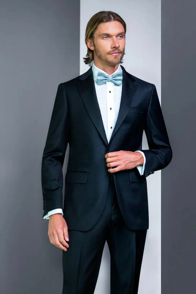 "Prive" Black 1-Button Notch Tuxedo (2-Piece Set)