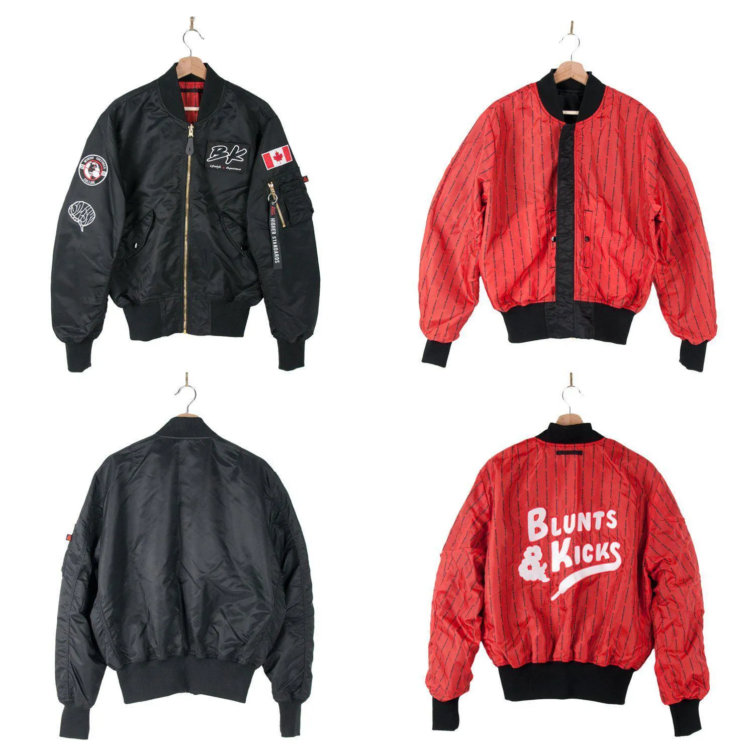 "Synergy" Reversible Flight Jacket - BLACK/RED (Limited Edition)