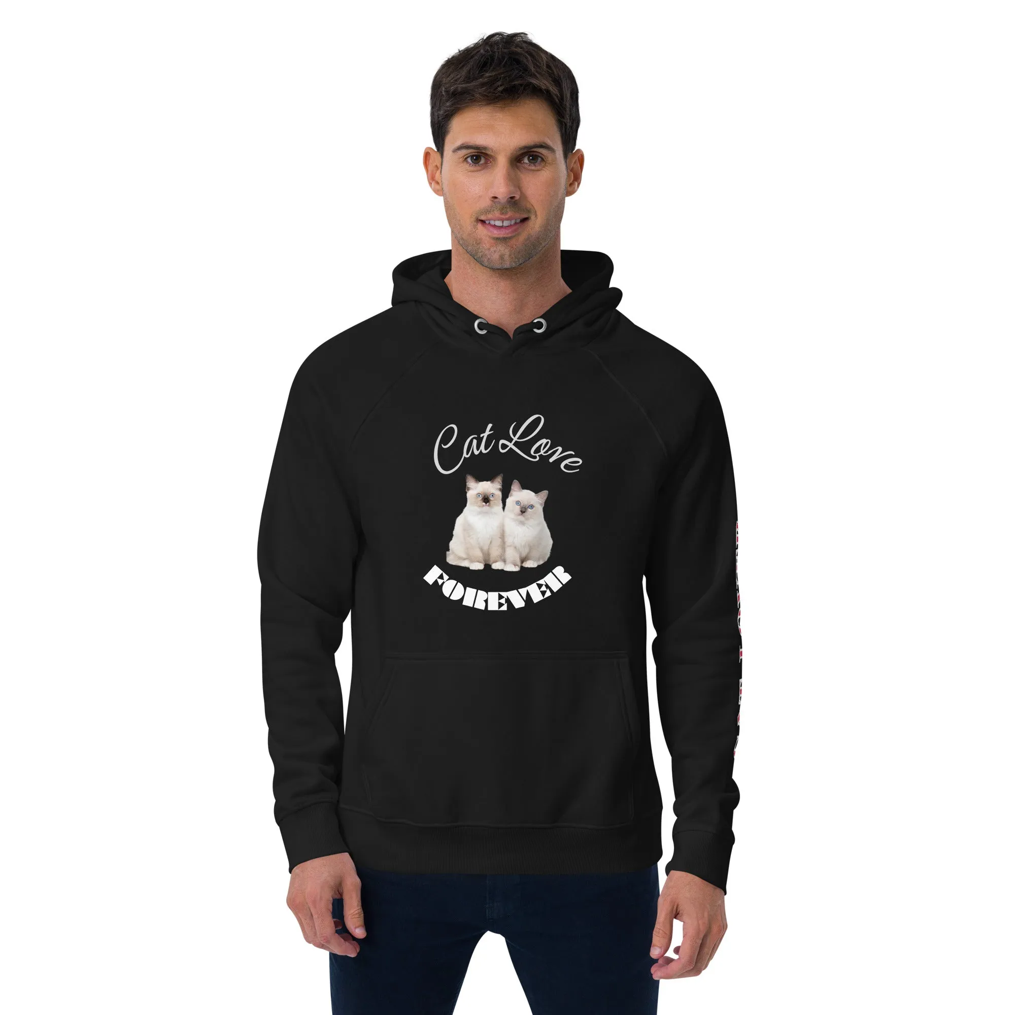 Ragdoll Kittens, unisex eco raglan hoodie