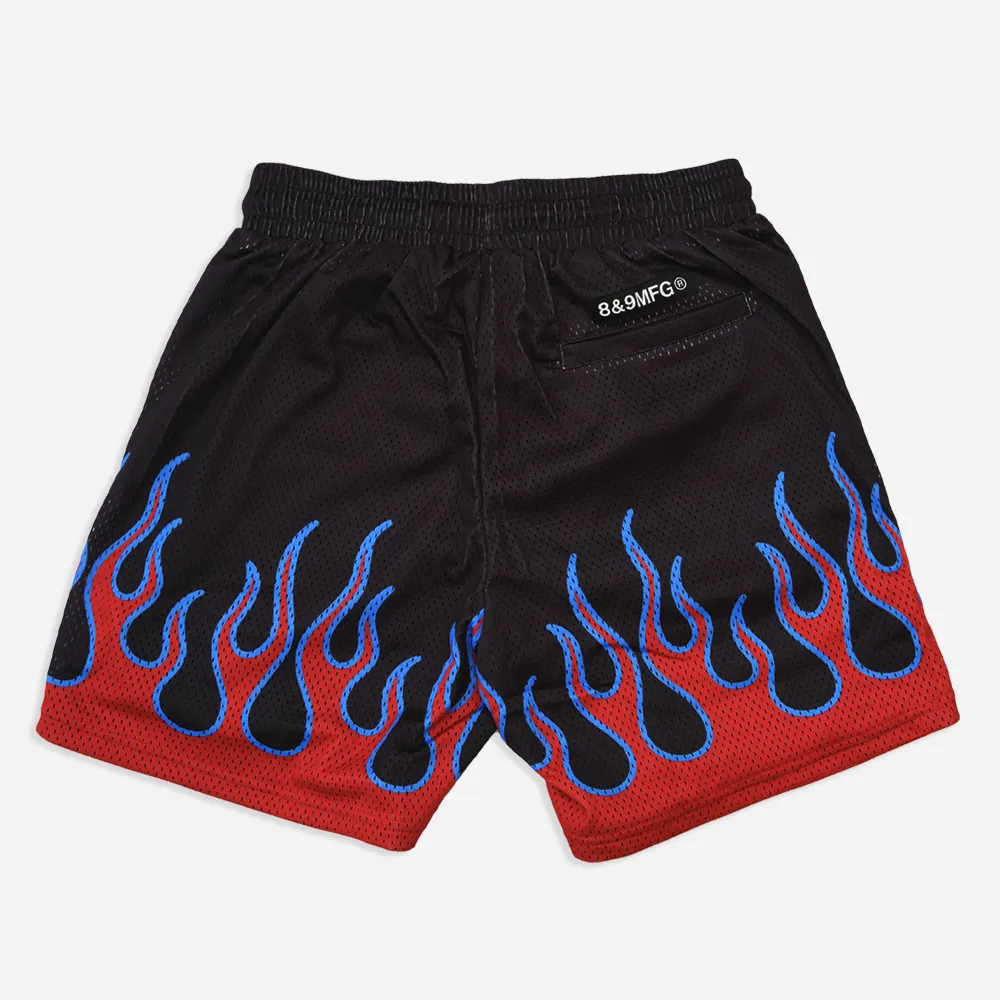 Rated Gas Flames Shorts Black