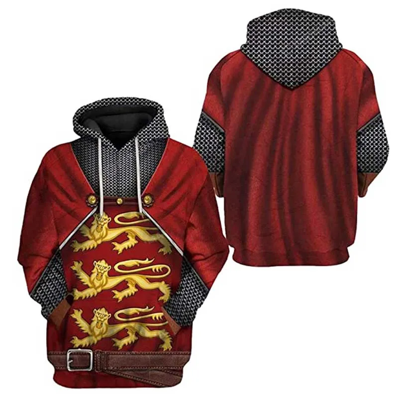 Revolutionary War Historical Hoodies Costume 3D Printed Hoodie Jacket Colonial Costume