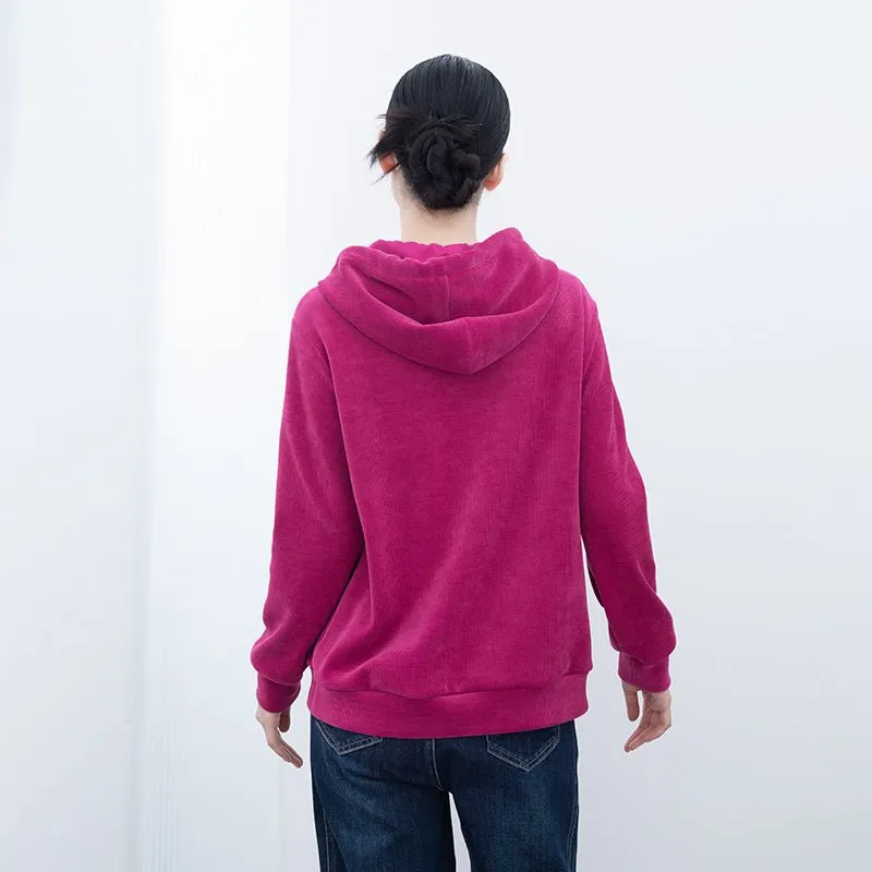 Rose Red Oversize Letters Hoodie