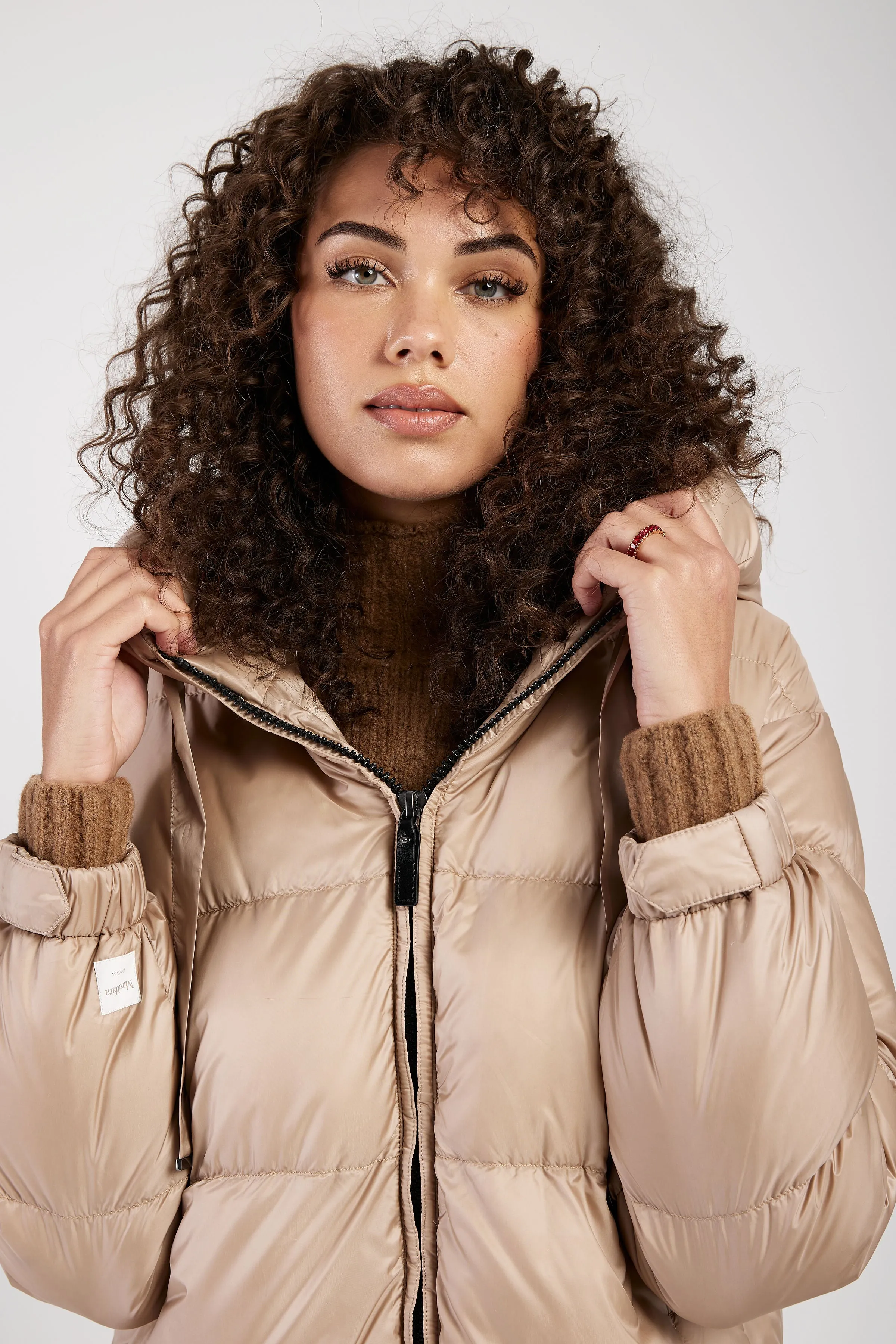 Seipa Puffer Coat in Beige