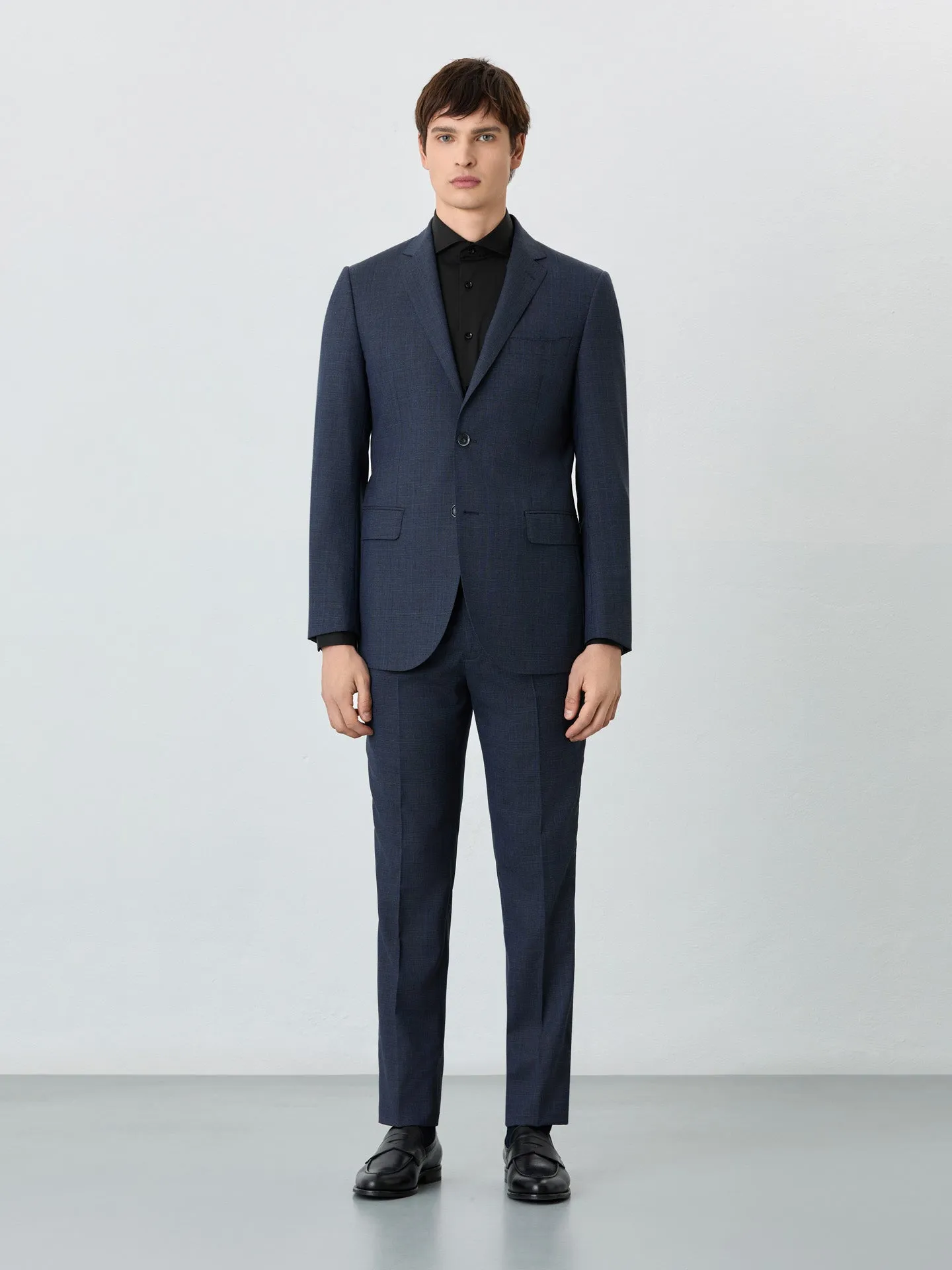 Slim Fit Prince Of Wales Suit In Wool