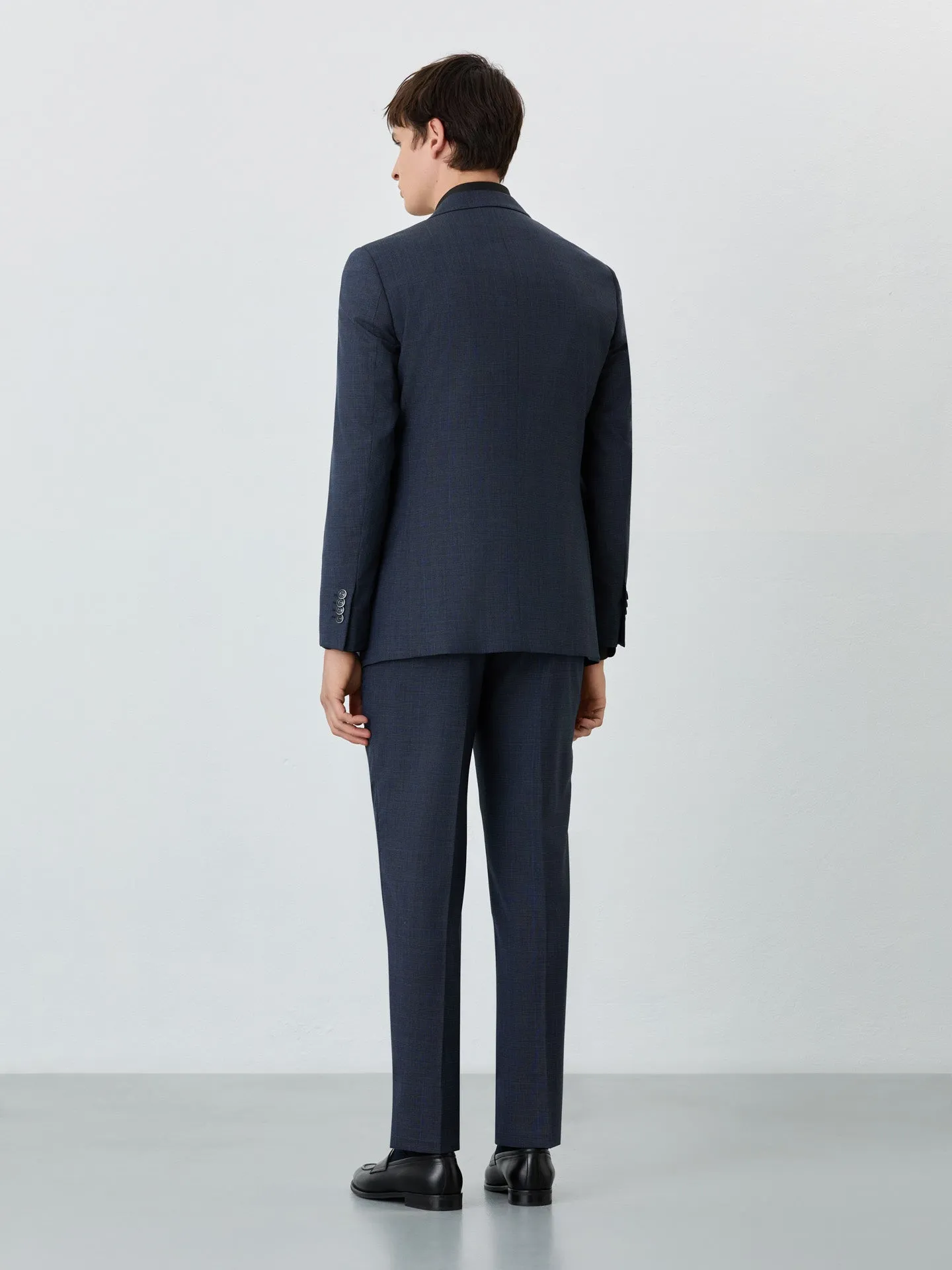 Slim Fit Prince Of Wales Suit In Wool