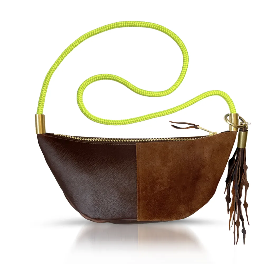 Sling Bag in Brown Leather