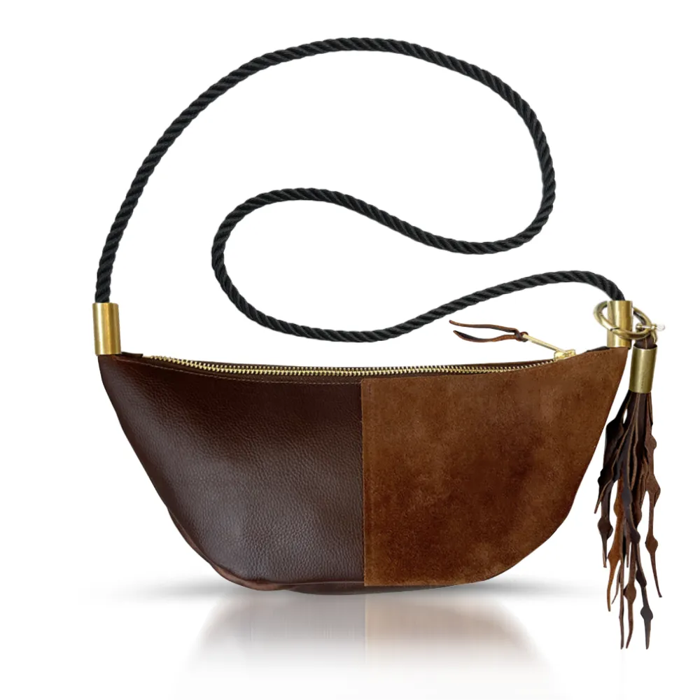 Sling Bag in Brown Leather