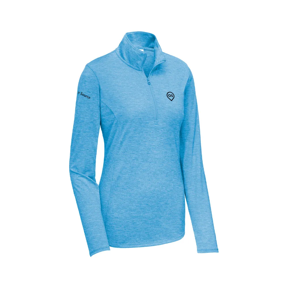 Sport-Tek Ladies PosiCharge Tri-Blend Wicking 1/4-Zip Pullover - Outside Source