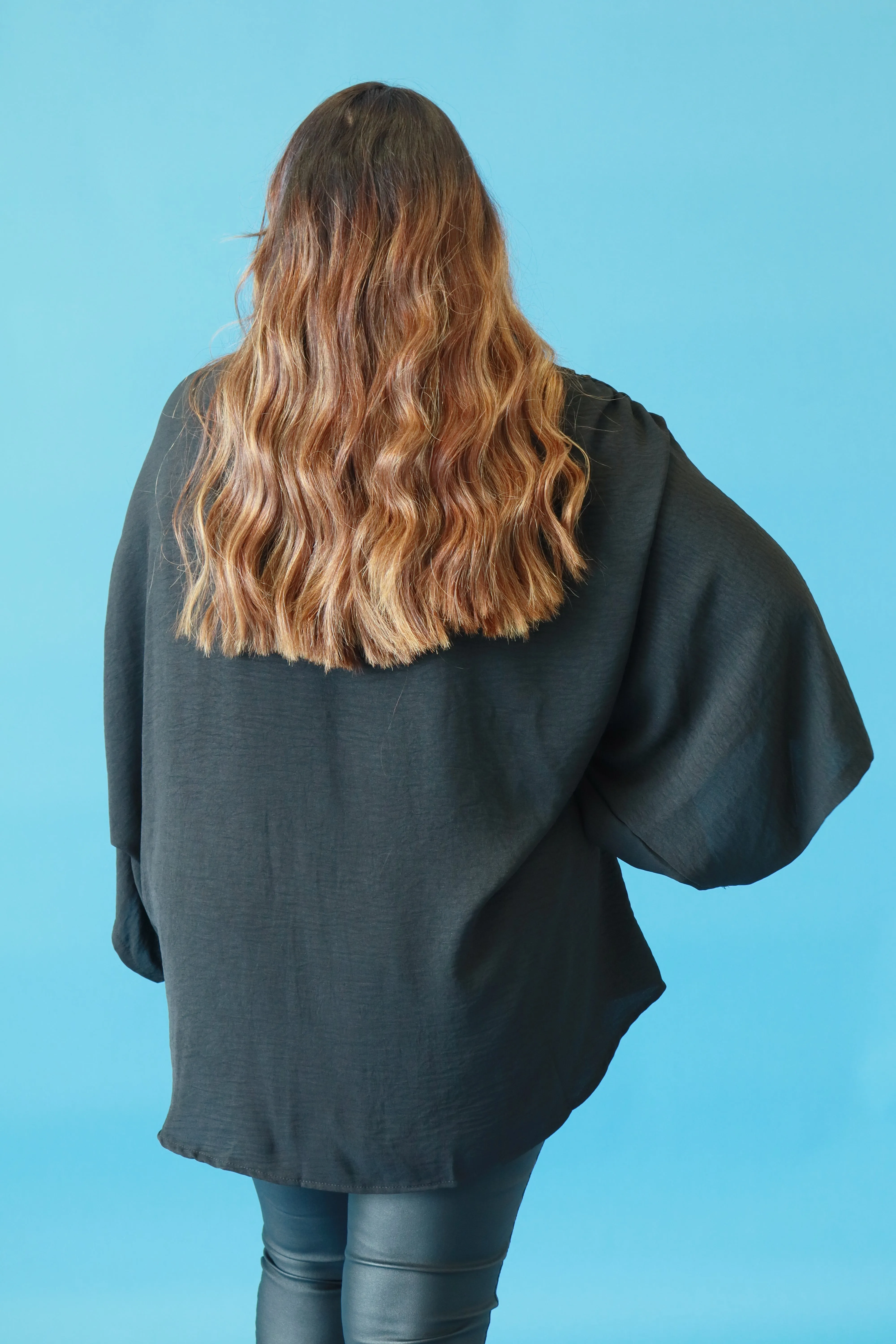 Stella Kimono Sleeve Blouse in Black