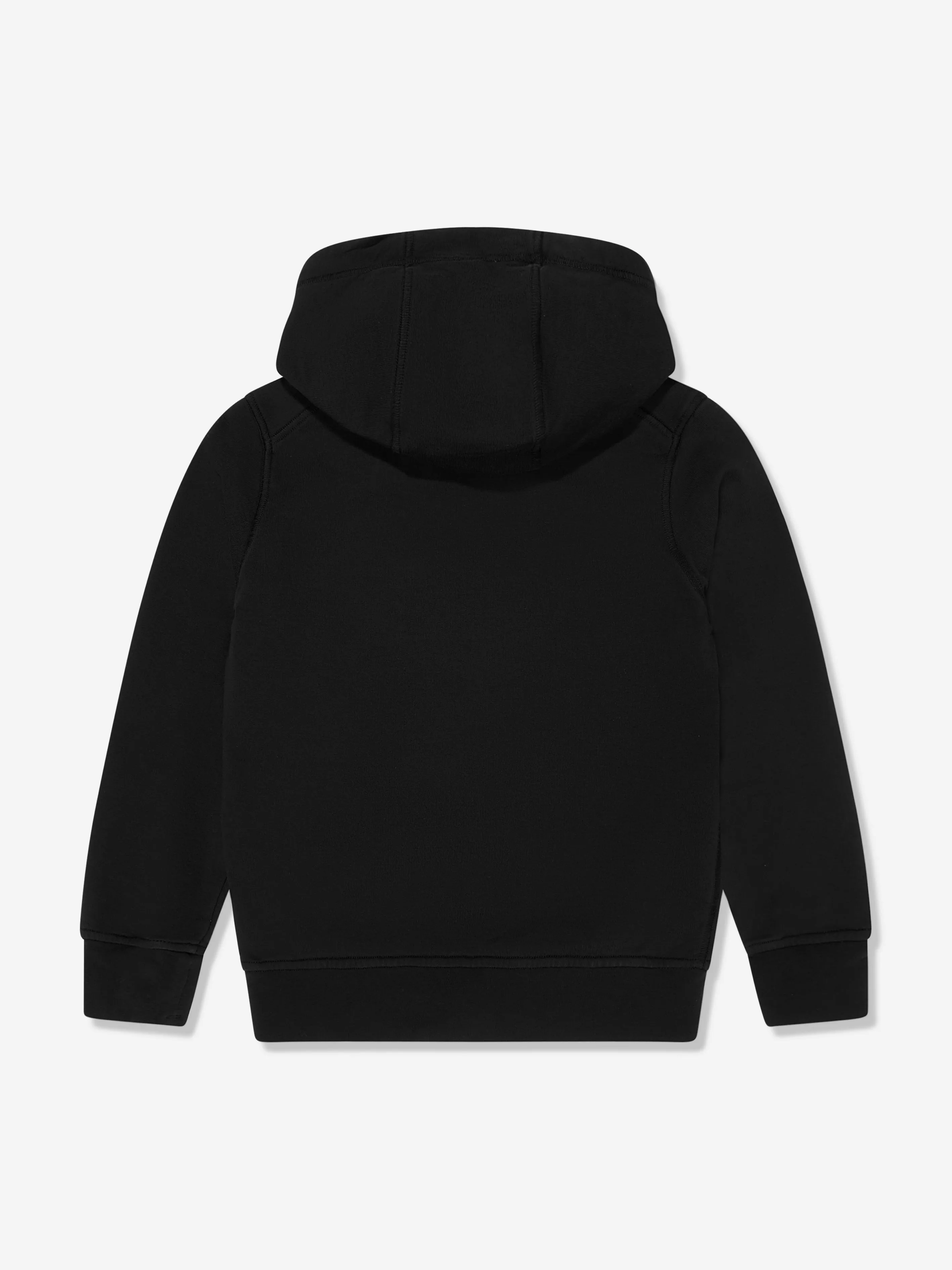 Stone Island Boys Logo Hoodie in Black