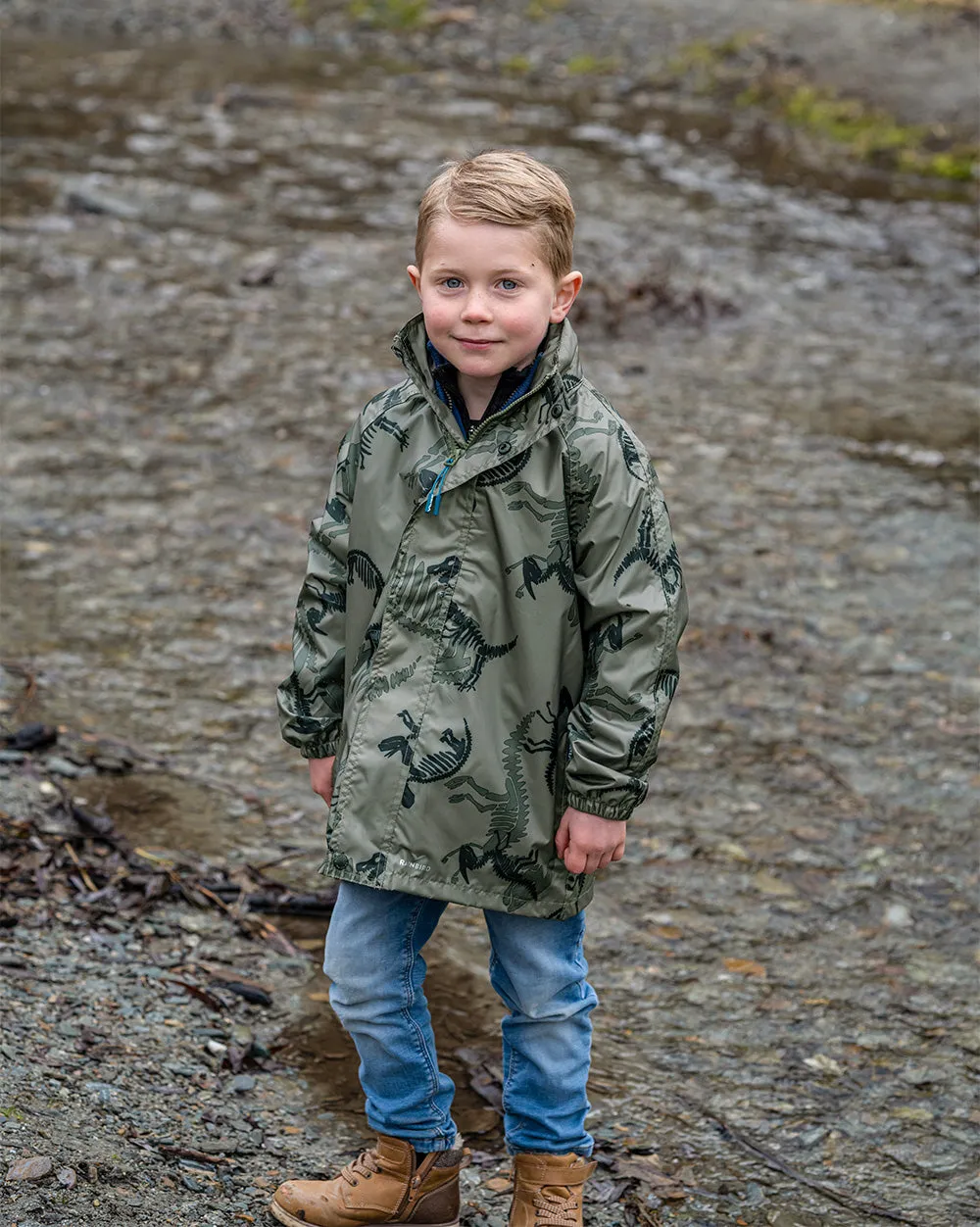 STOWaway Kids Jacket in Dino Print