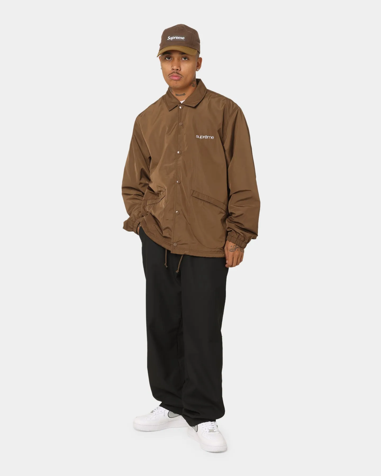 Supreme Five Boroughs Coaches Jacket Brown