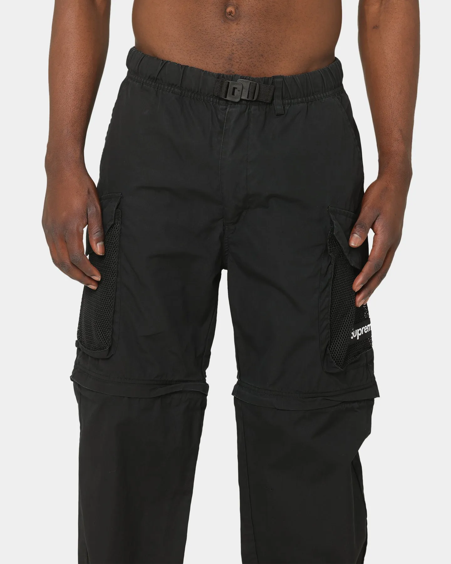 Supreme Mesh Pocket Belted Cargo Pants Black